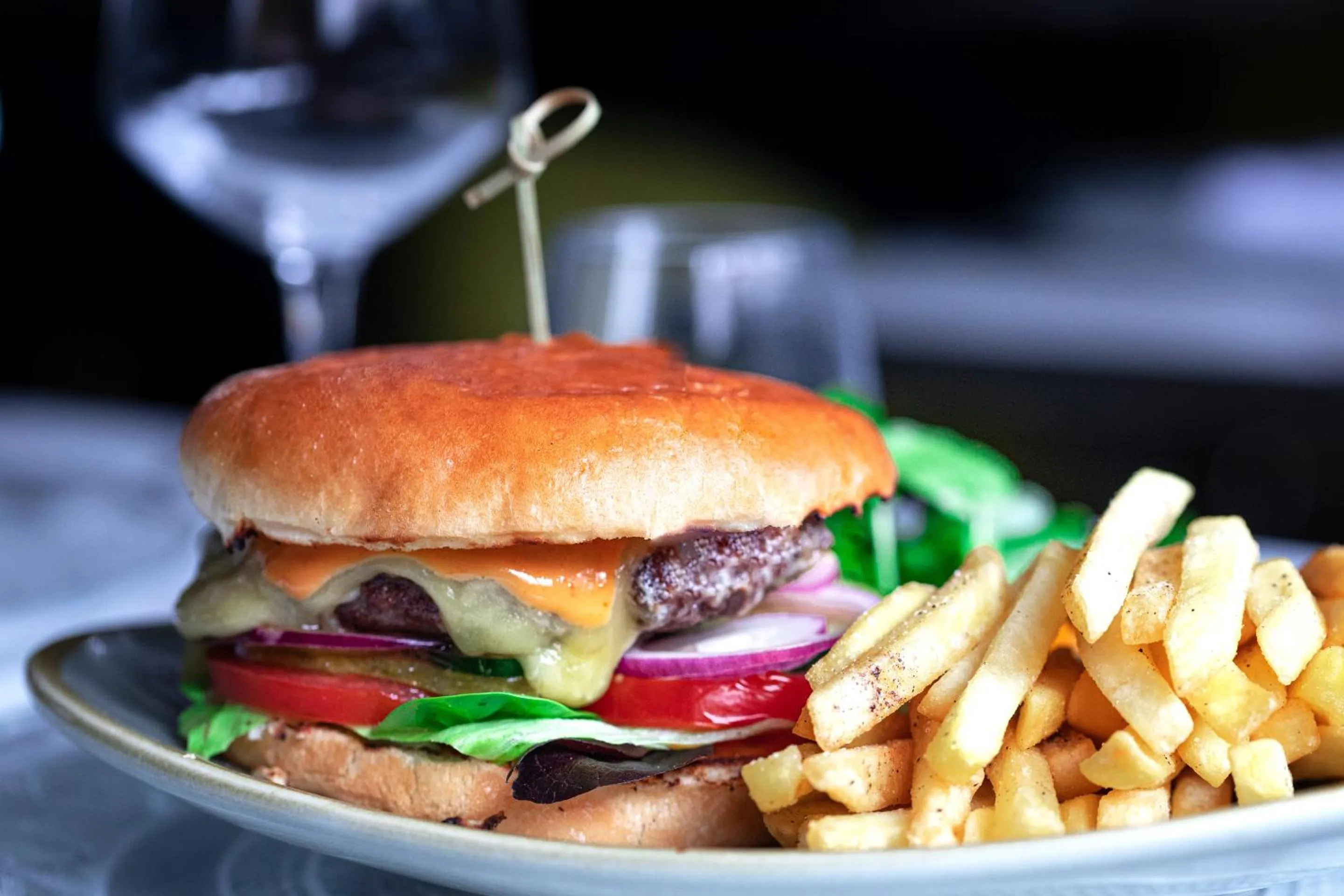 Dining area in The George Hotel Pangbourne