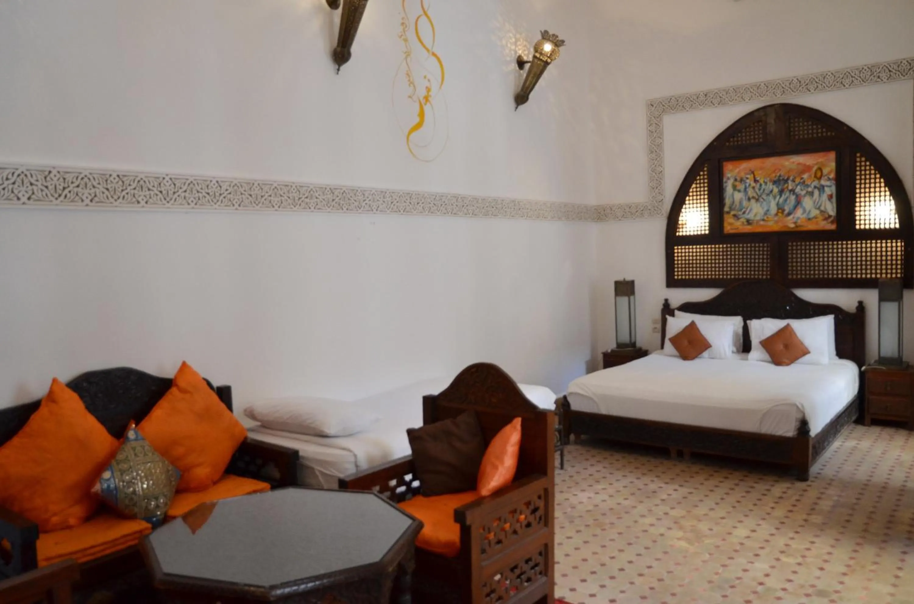 Bed in Riad Jamaï