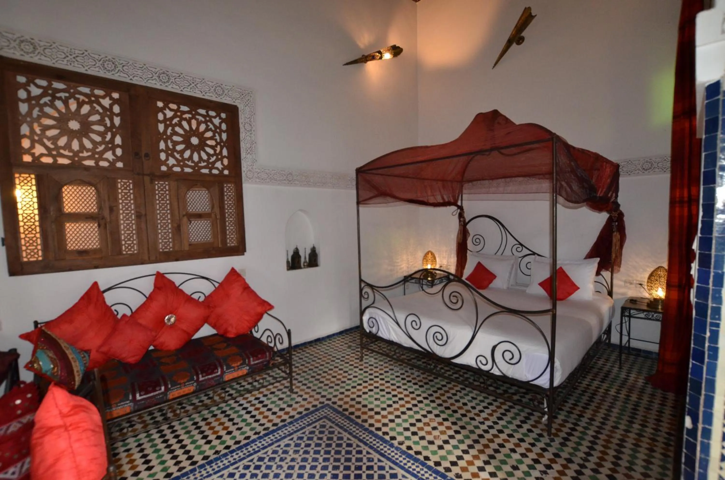 Bed in Riad Jamaï