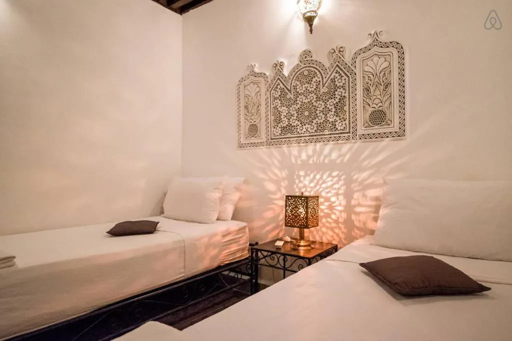 Bed in Riad Jamaï