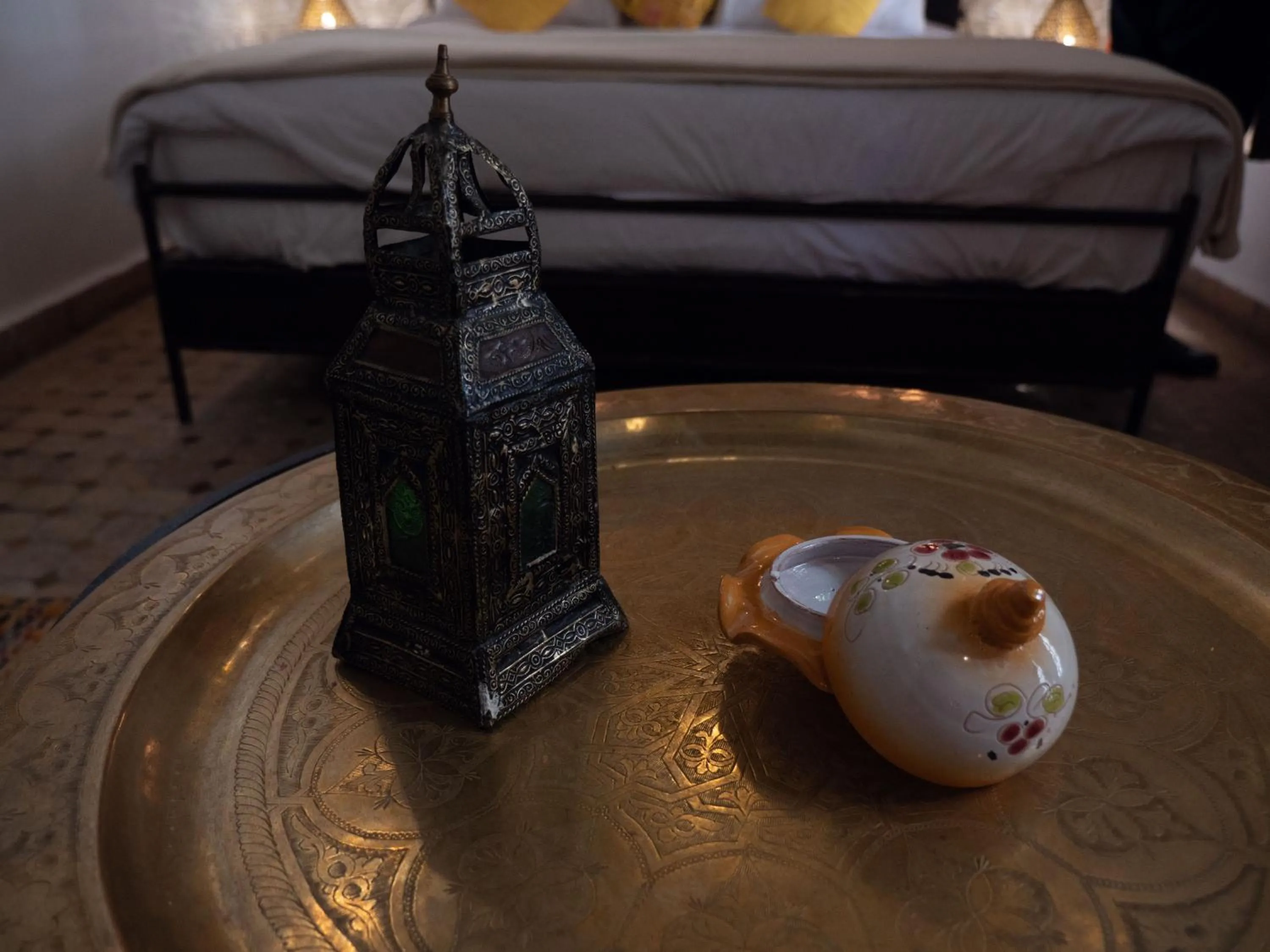 Bed in Riad Jamaï