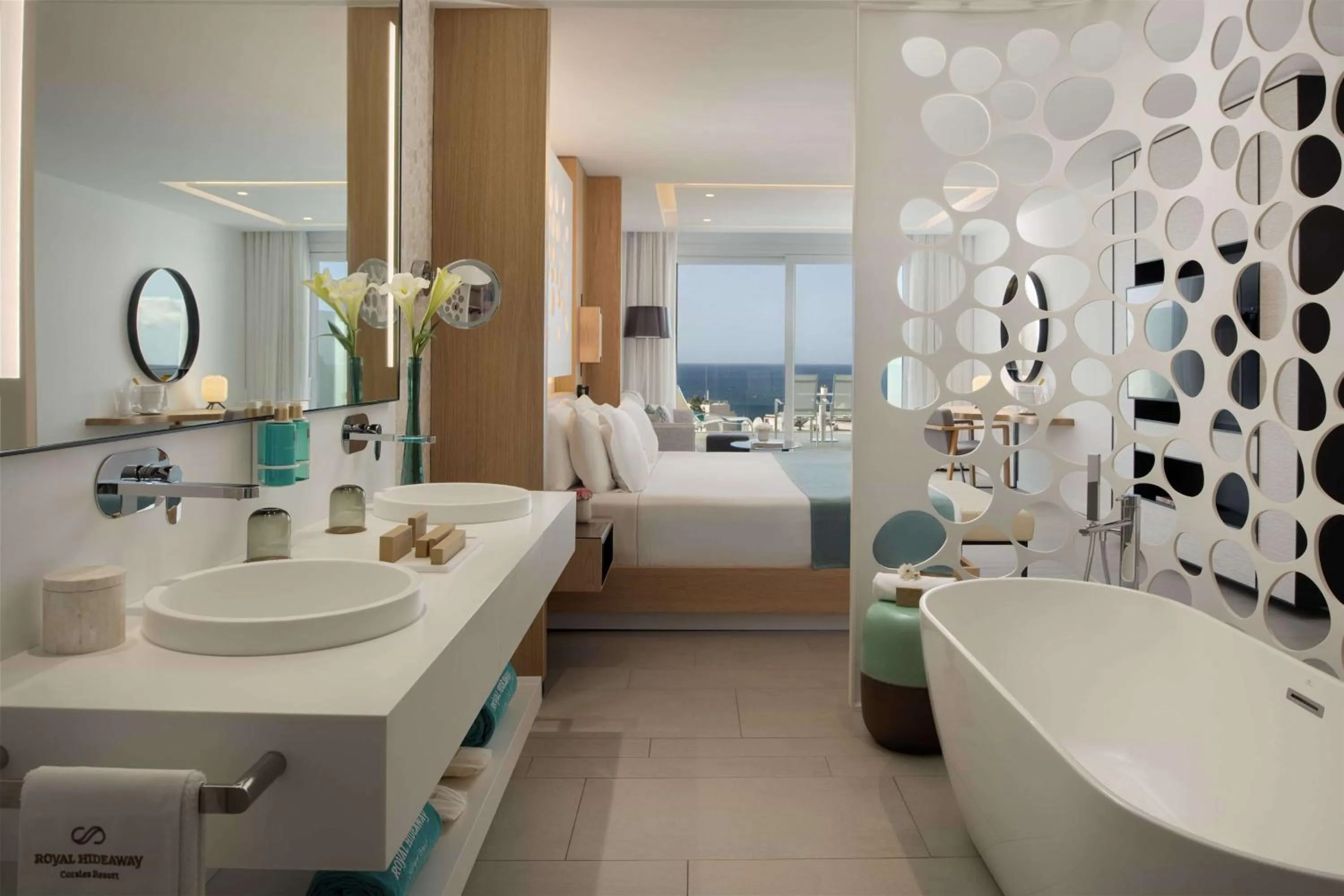 Bathroom, Bed in Royal Hideaway Corales Beach - Adults Only