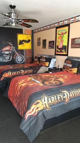 Bed in Galaxy of Harley Bikers Between Bryce and Zion