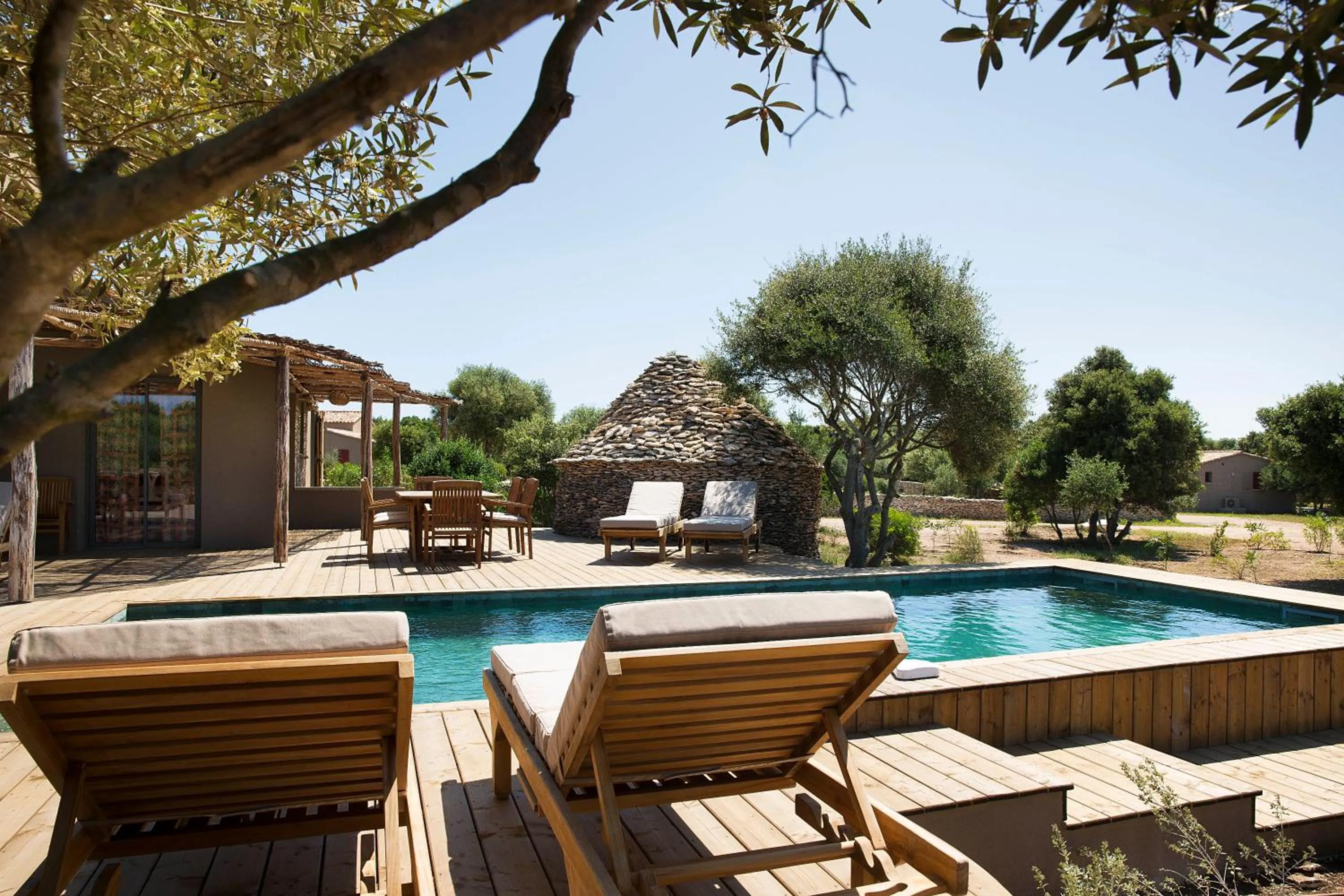 Pool view in U Capu Biancu