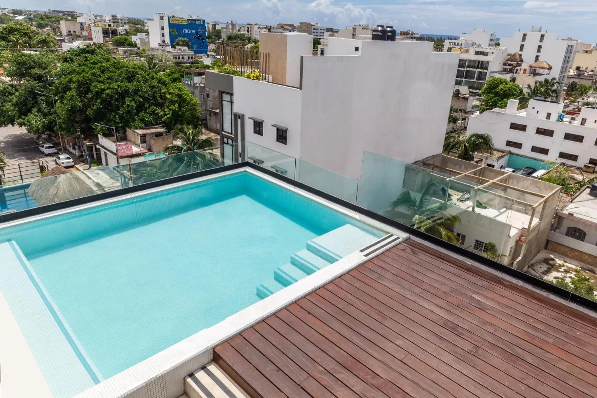 Pool view in Hotelito del Mar Playa del Carmen