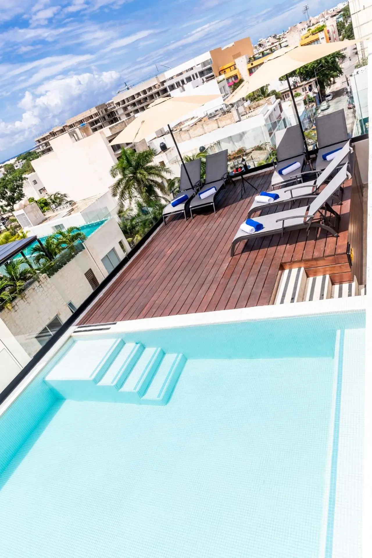Pool view in Hotelito del Mar Playa del Carmen