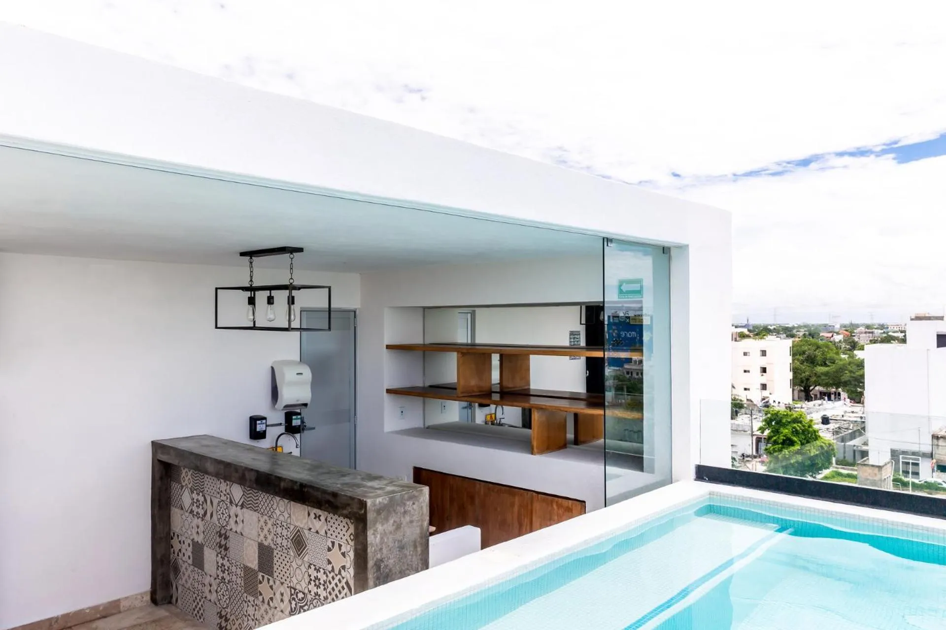 Pool view in Hotelito del Mar Playa del Carmen