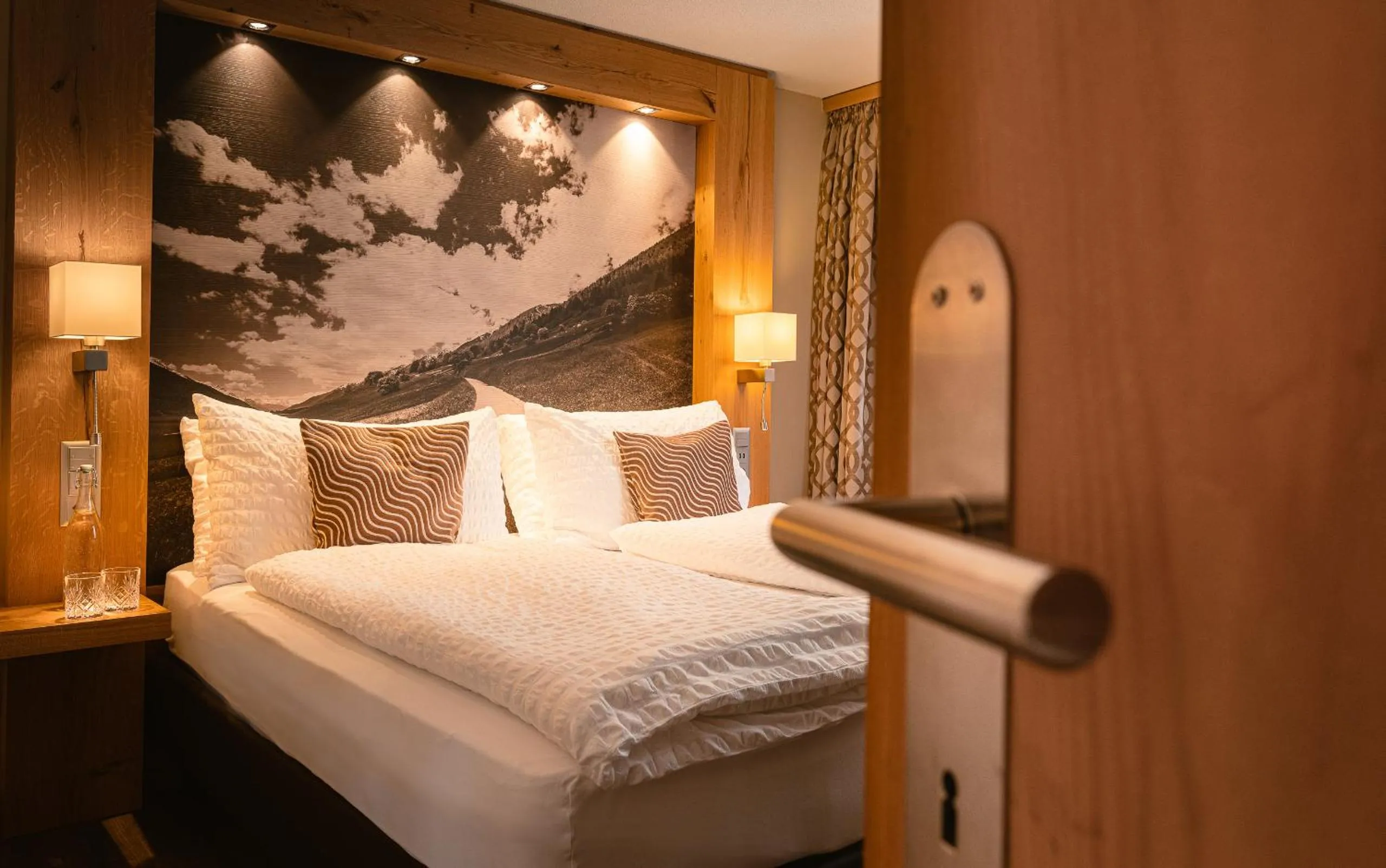 Bedroom, Bed in Hotel Landhaus