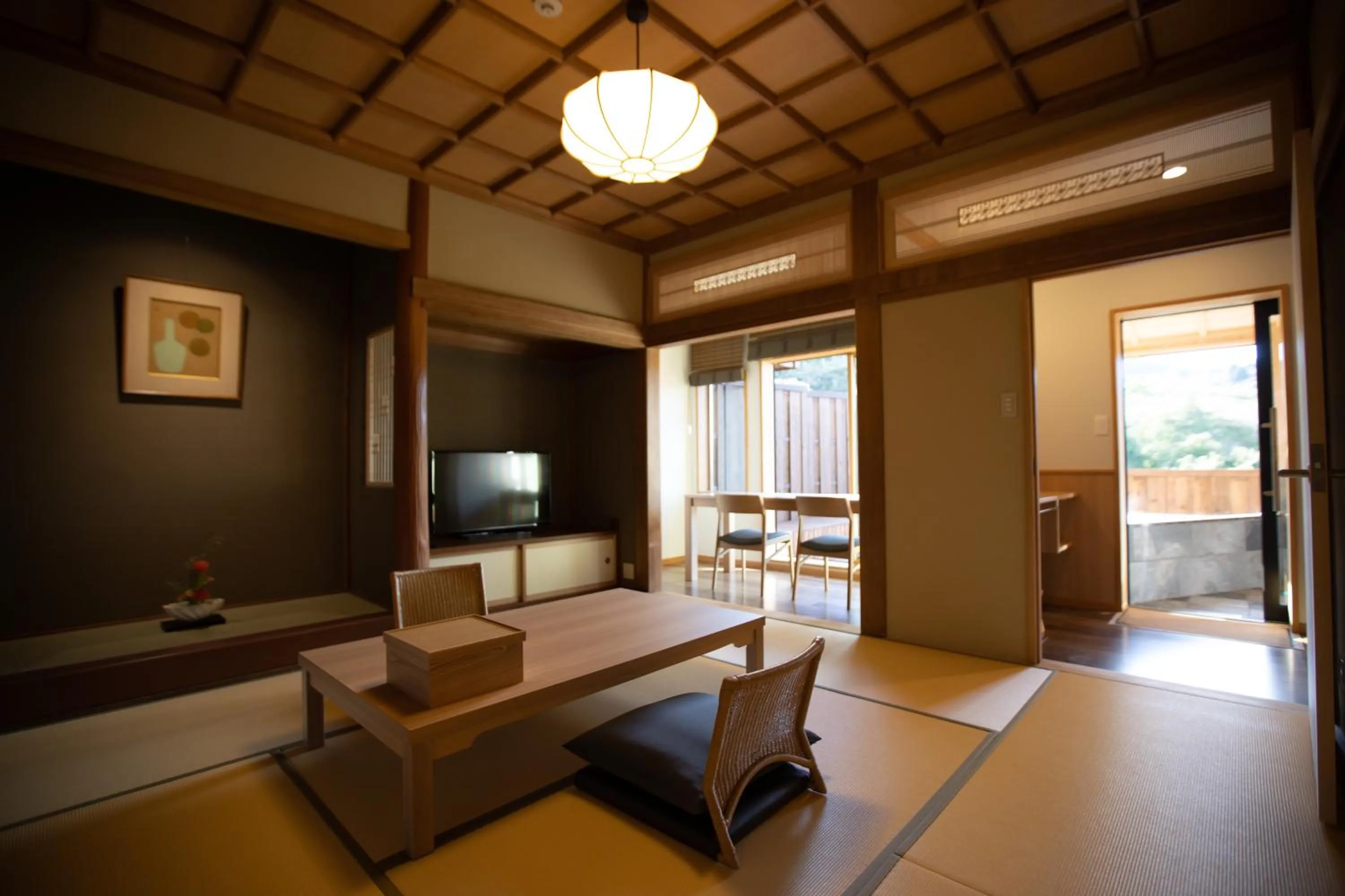 Photo of the whole room, Bed in Chigira Jinsentei