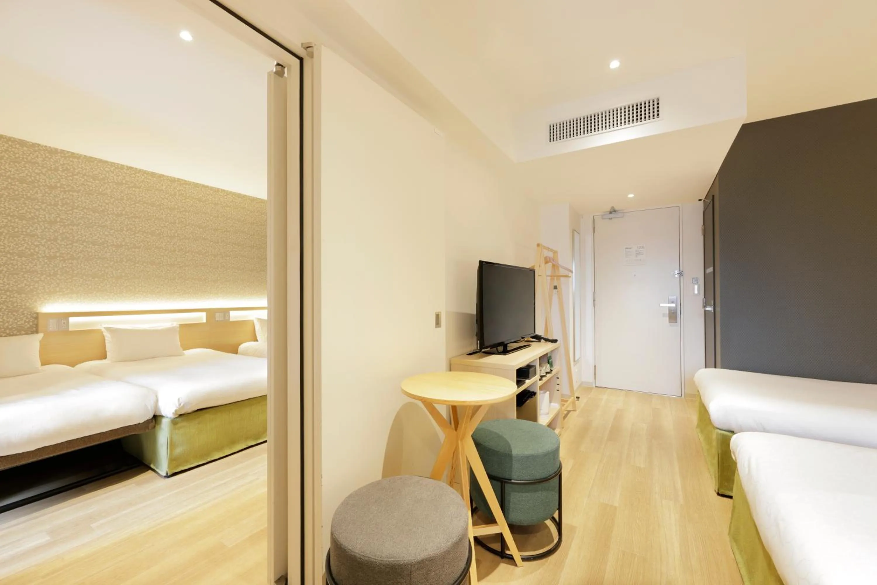 Bed in karaksa hotel Sapporo