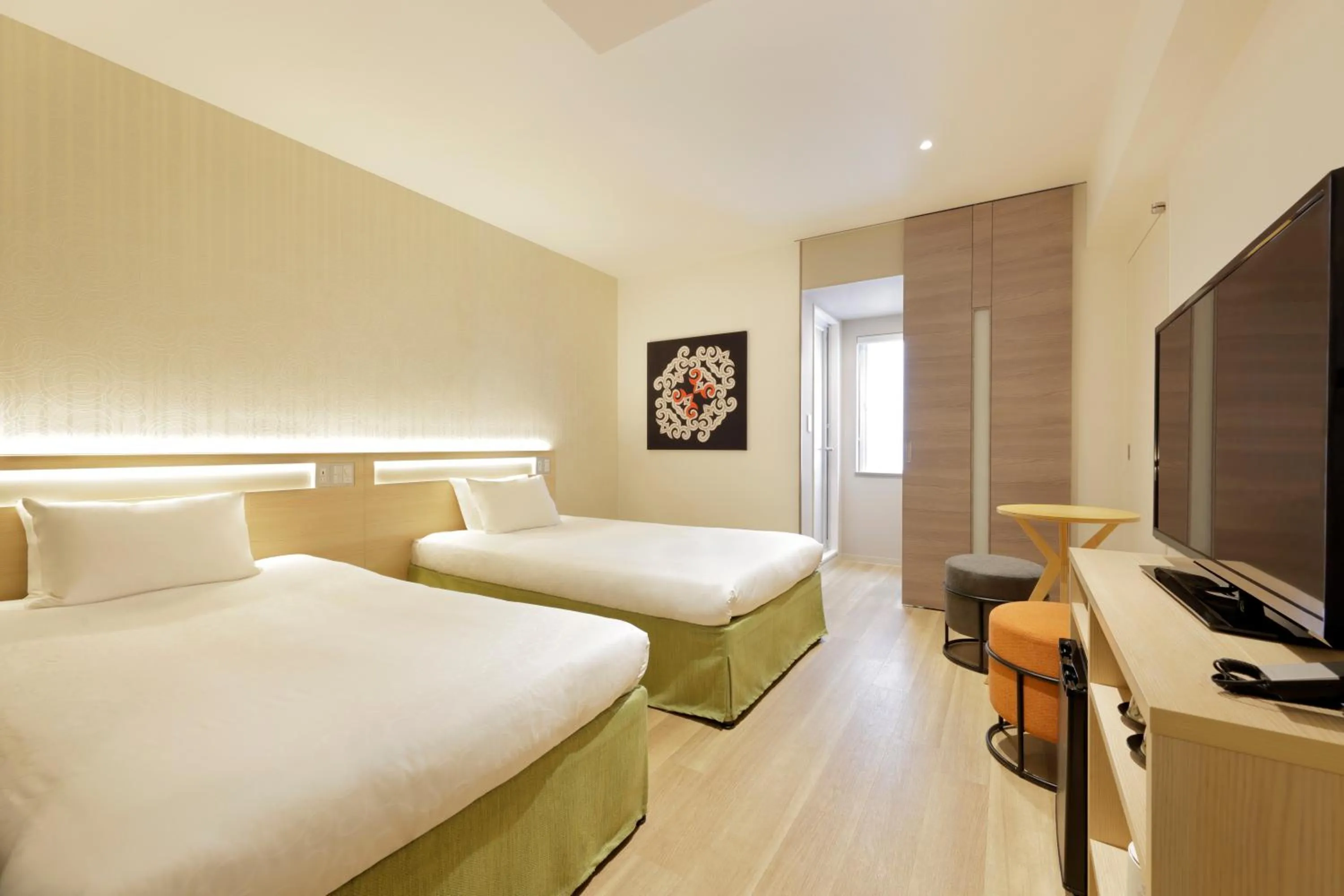 Bed in karaksa hotel Sapporo