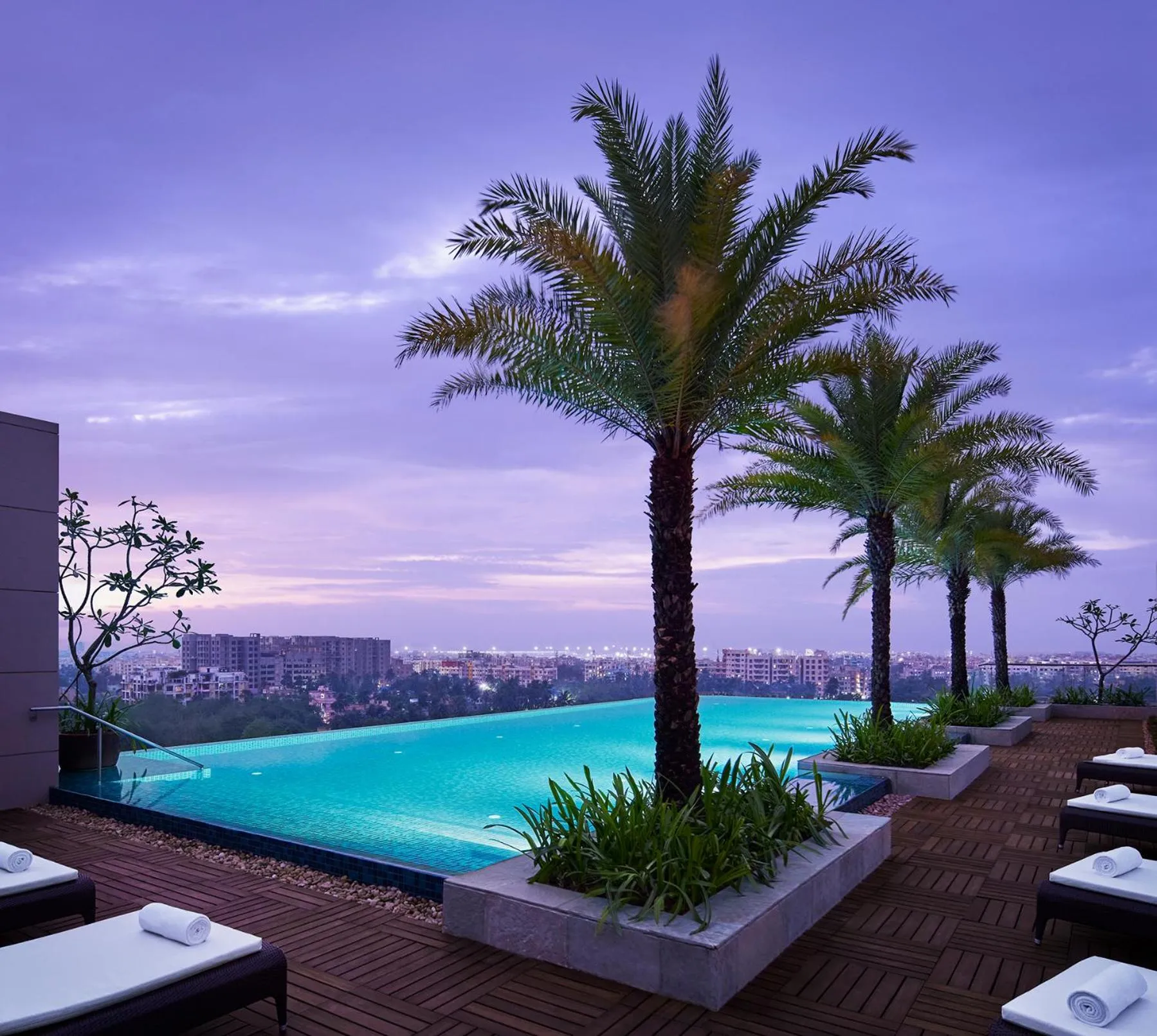 Pool view in Taj City Centre New Town, Kolkata
