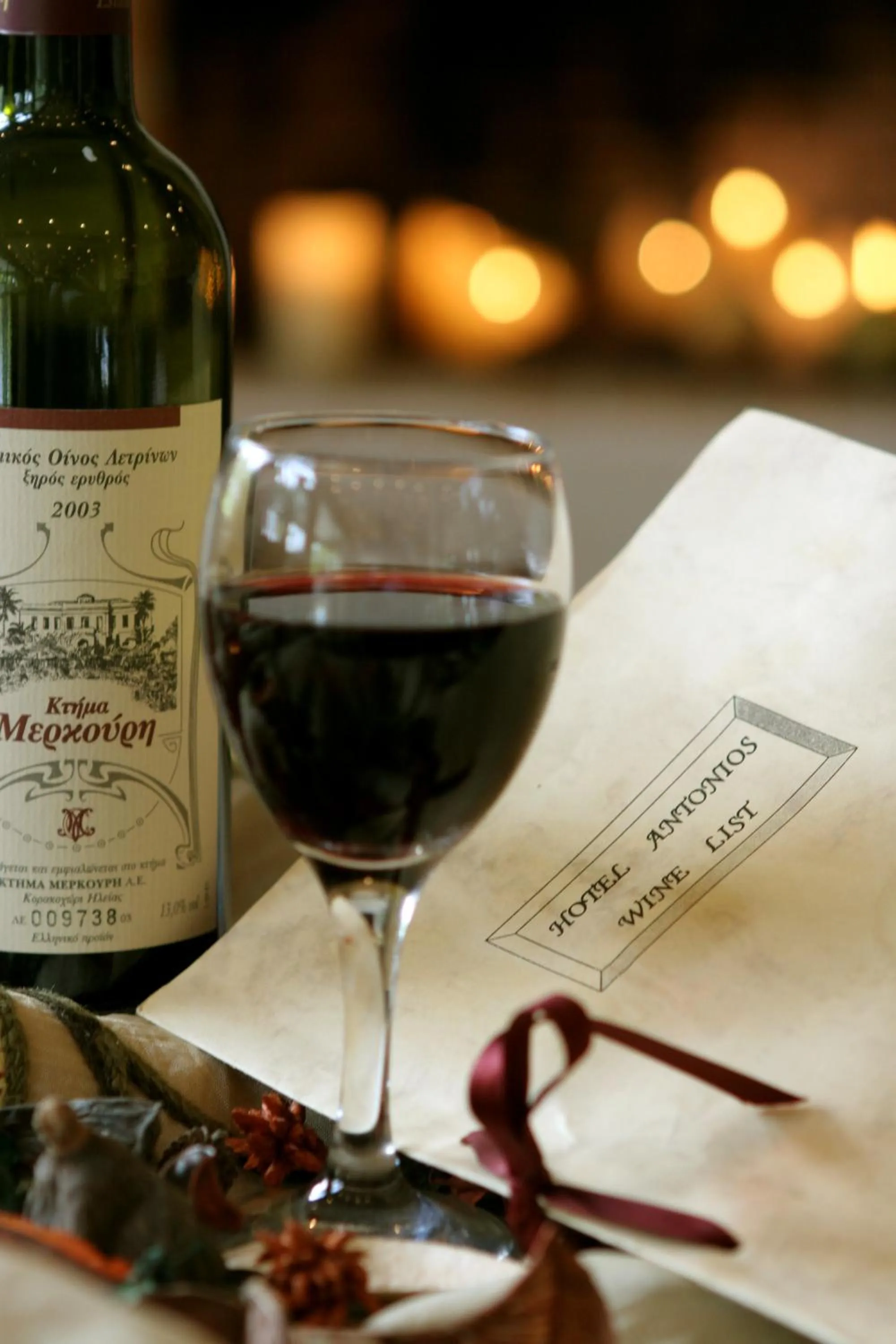 Alcoholic drinks in Hotel Antonios