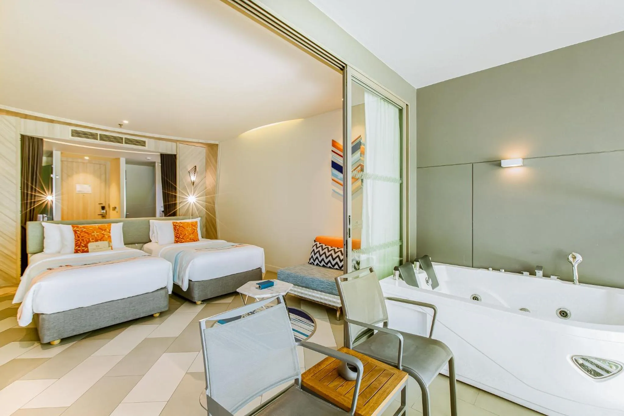 Bed in The SIS Kata Resort - Adult Only