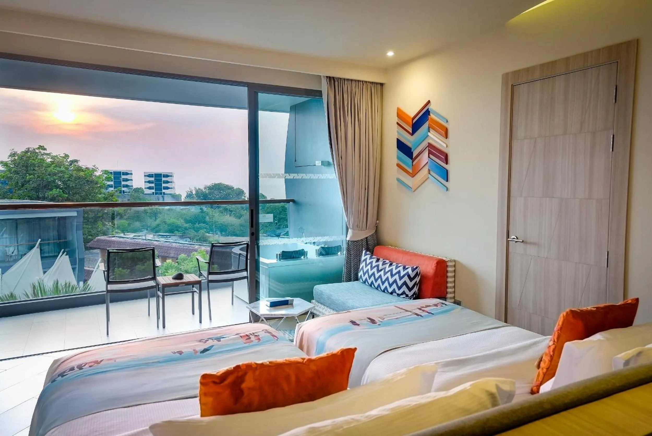 Bed in The SIS Kata Resort - Adult Only