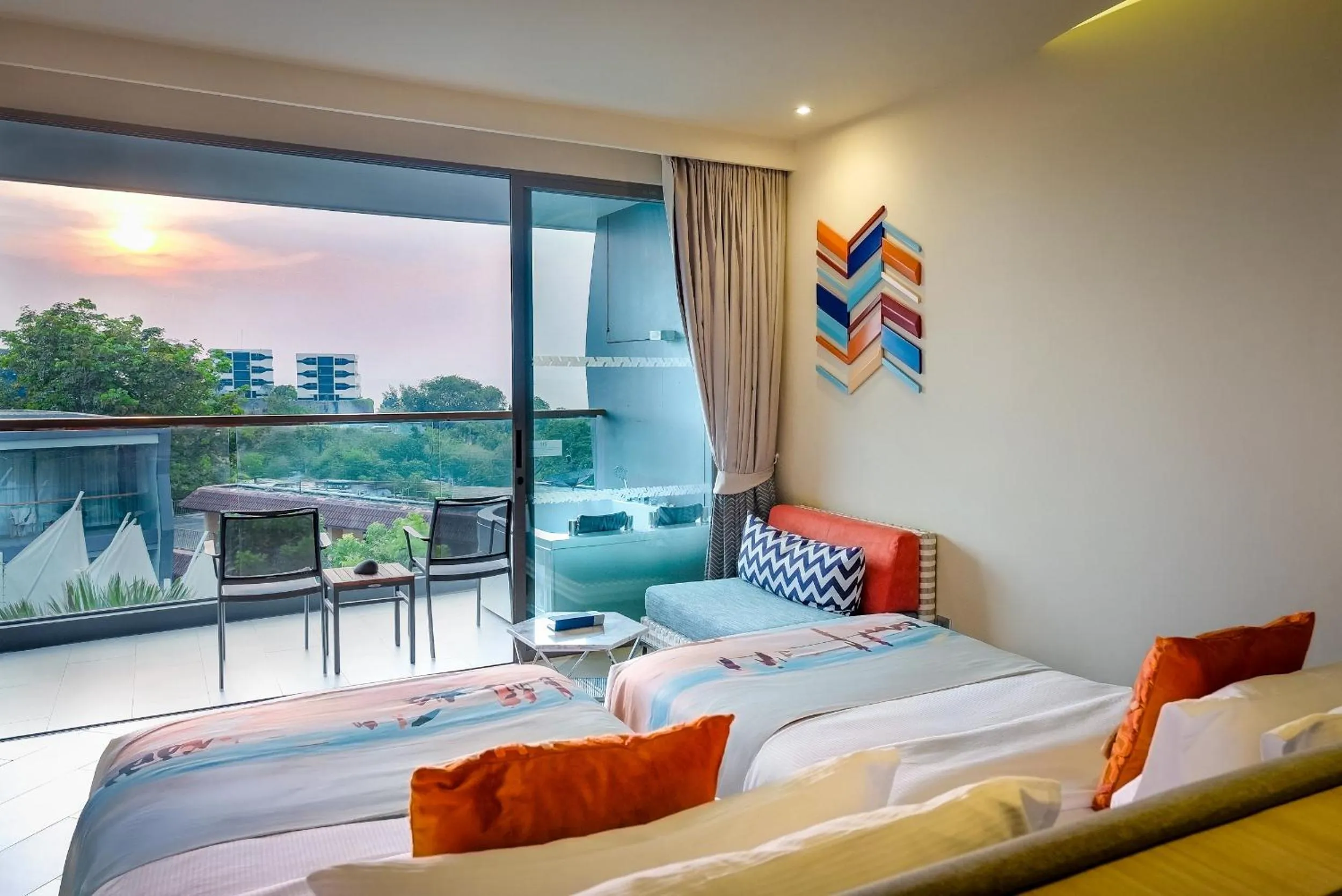 Bed in The SIS Kata Resort - Adult Only