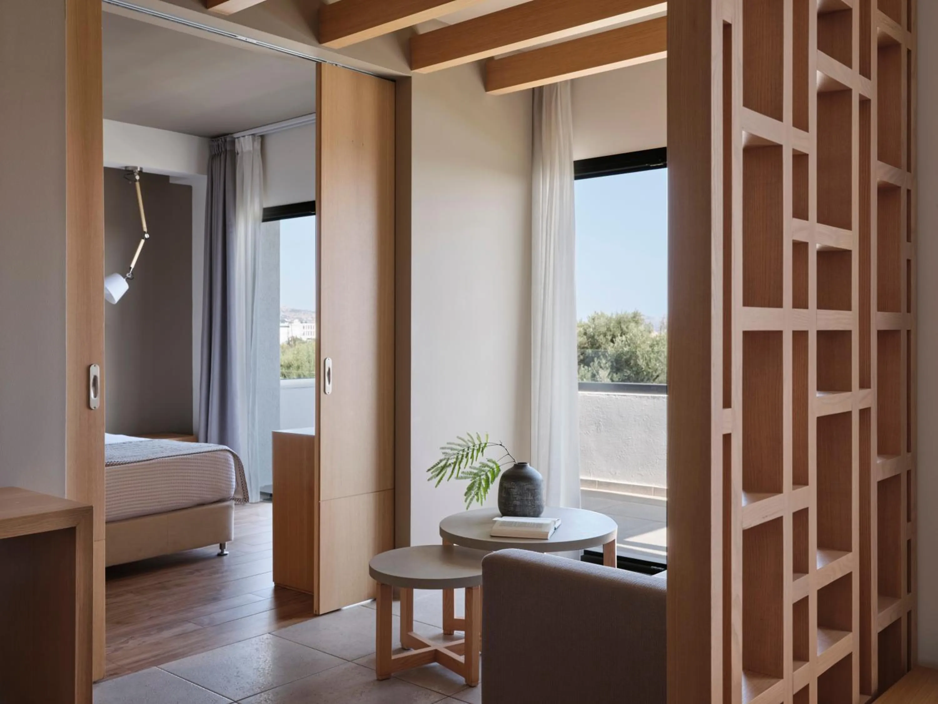 View (from property/room), Bed in Atlantica Mikri Poli Rhodes