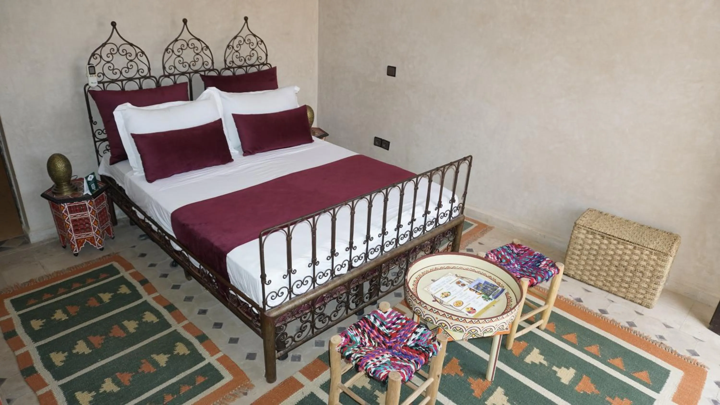 Bed in Riad Saida Atlas