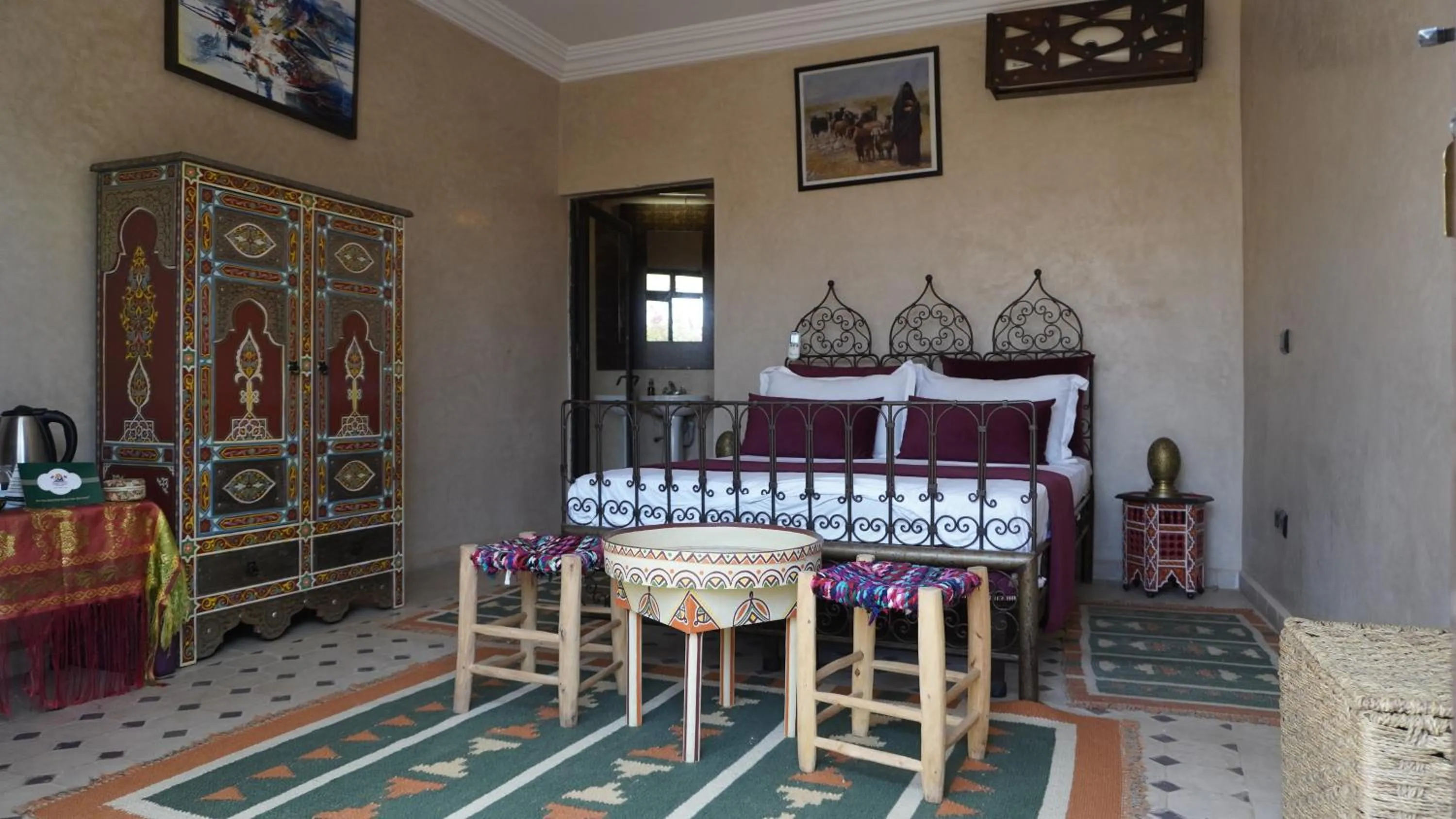 Bed in Riad Saida Atlas
