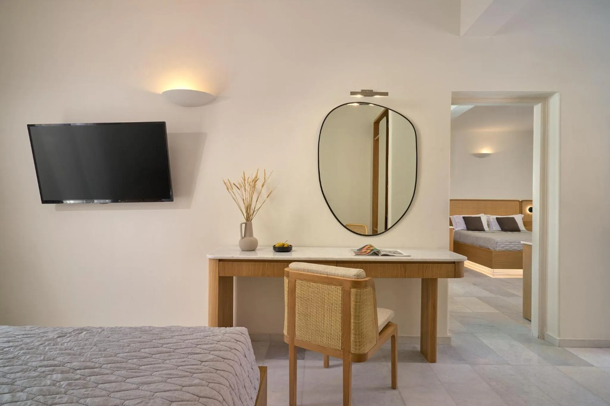 Bed in Ios Palace Hotel & Spa