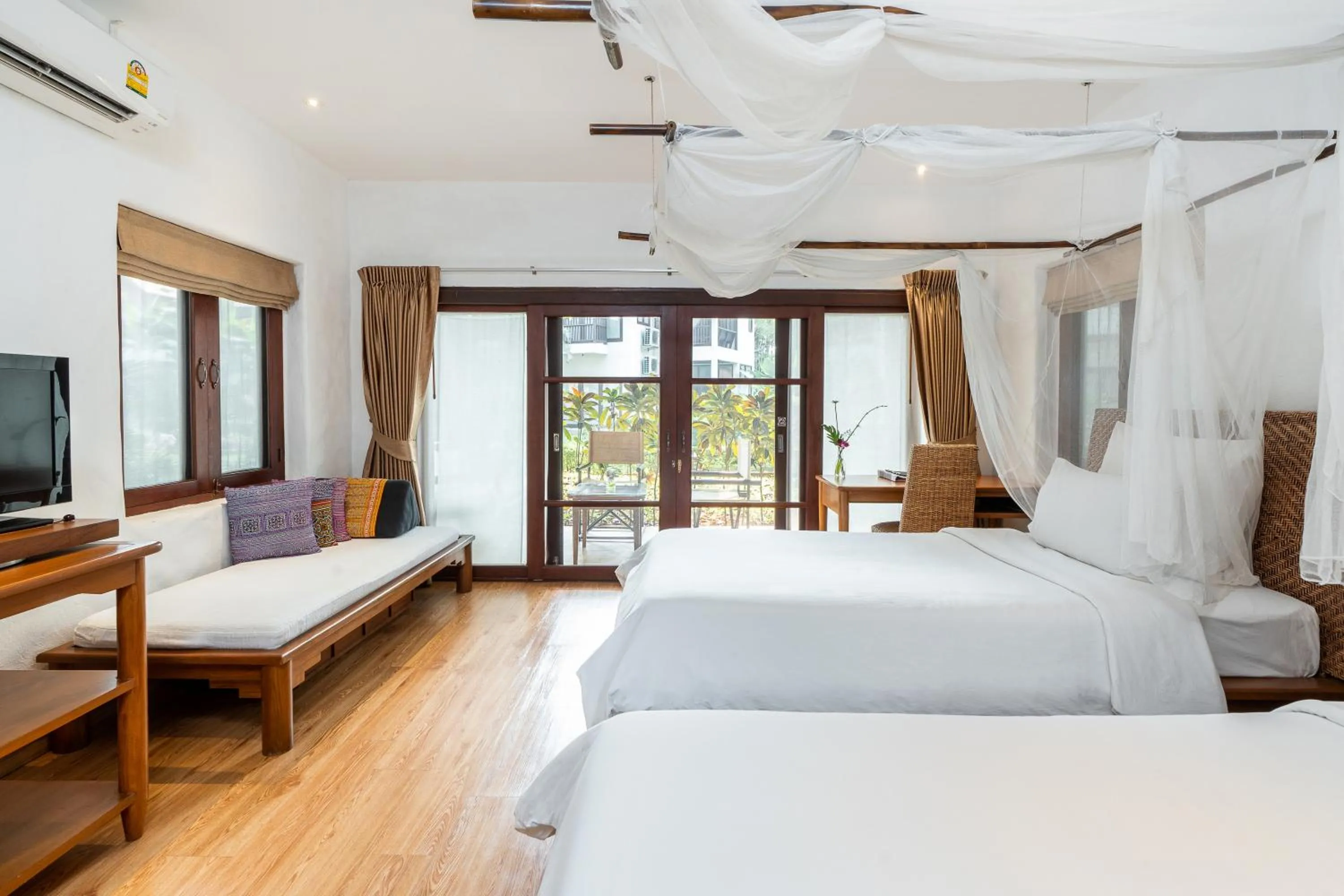 View (from property/room), Bed in The Legend Chiang Rai Boutique River Resort & Spa