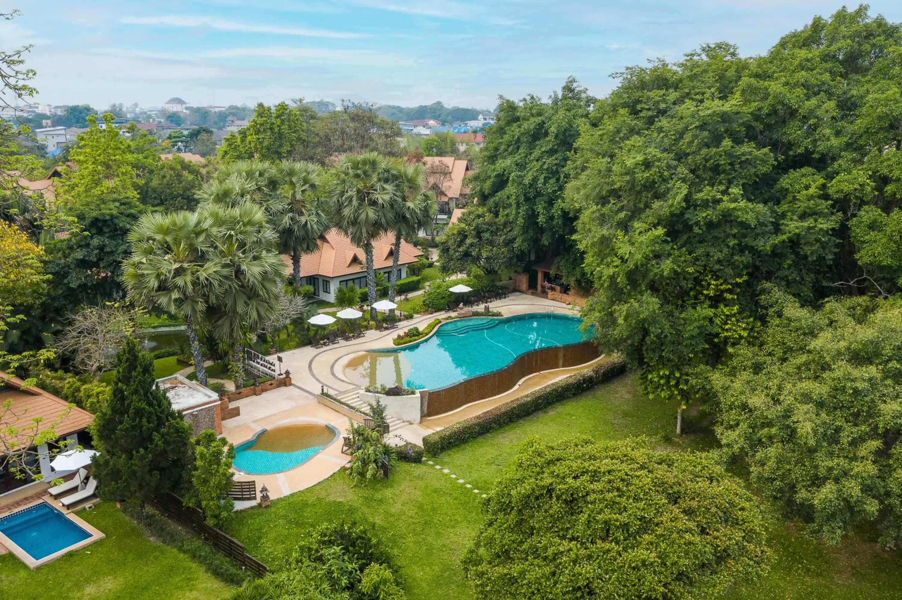 Pool view in The Legend Chiang Rai Boutique River Resort & Spa