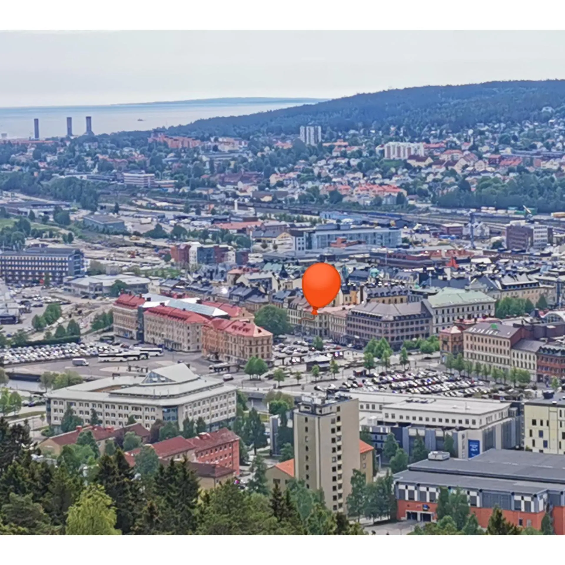 Bird's eye view in Sundsvall City Hotel