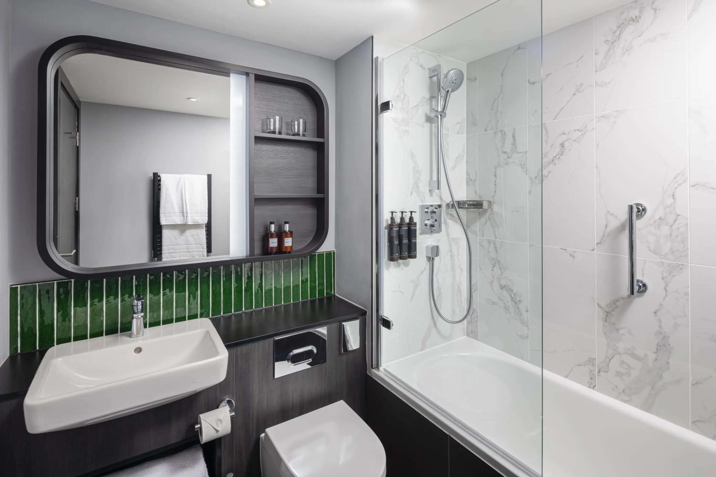 Shower in Residence Inn by Marriott Manchester Piccadilly