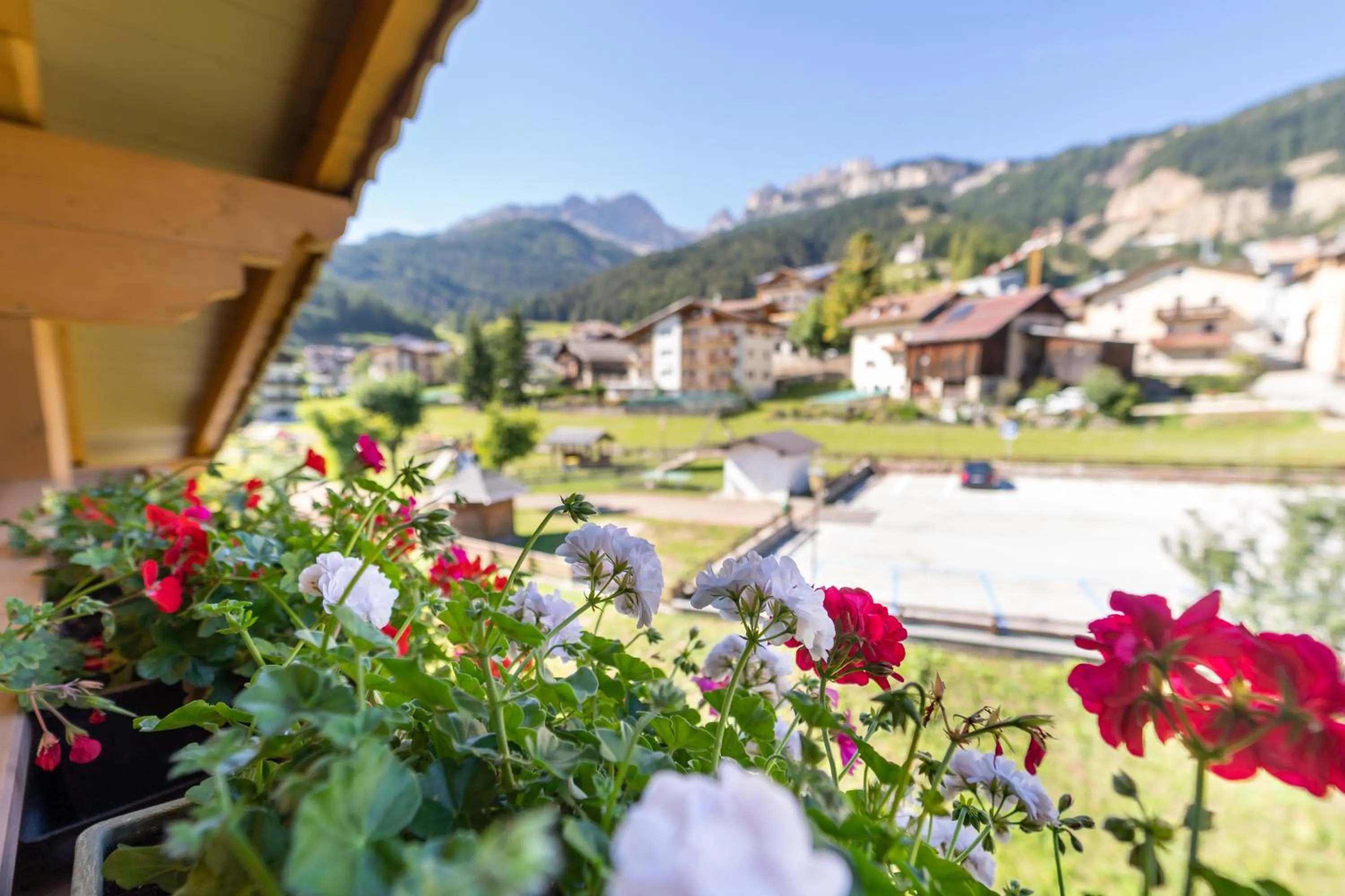 Garden view in Berg Hotel Latemar Spitze