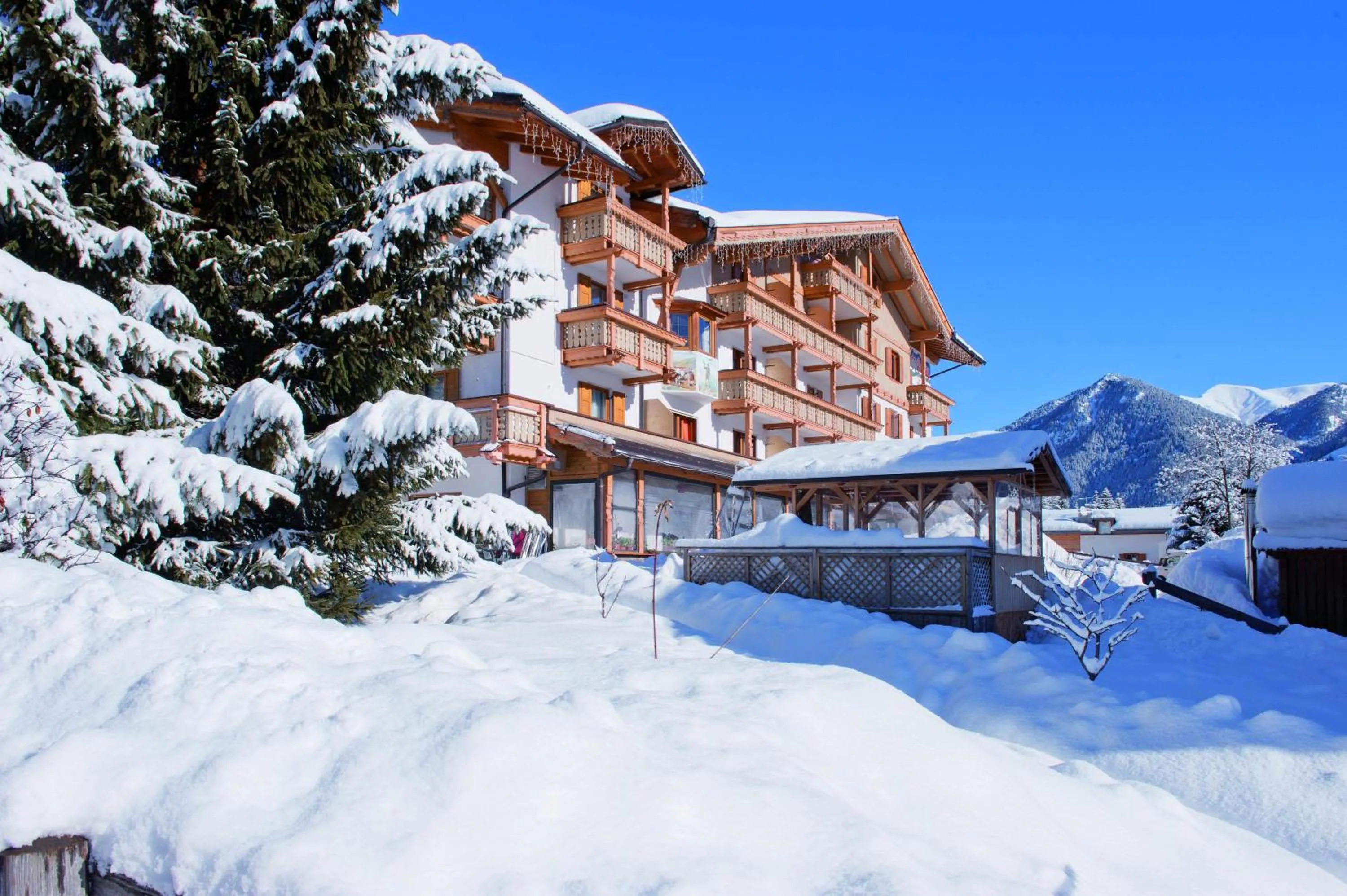 Garden view in Berg Hotel Latemar Spitze