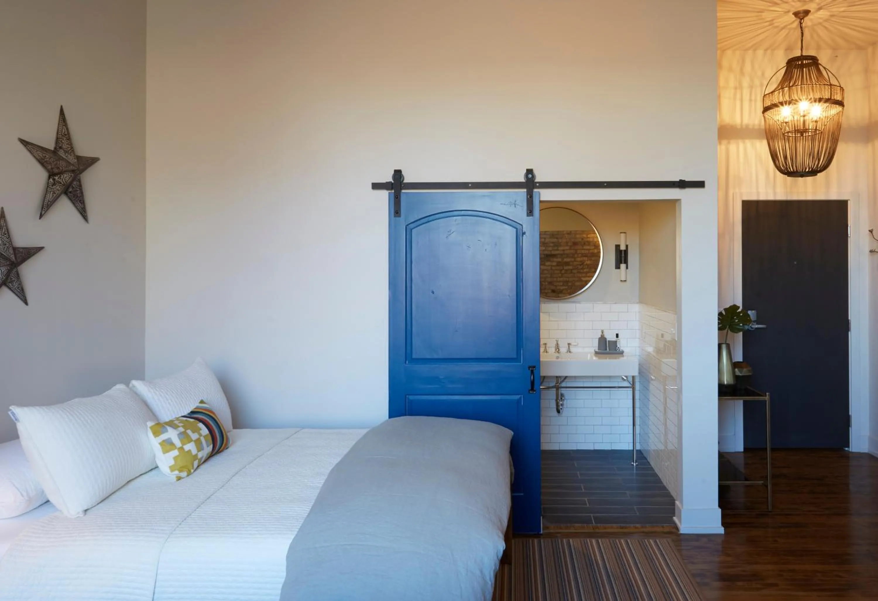 Bed in Kinn Guesthouse Bay View