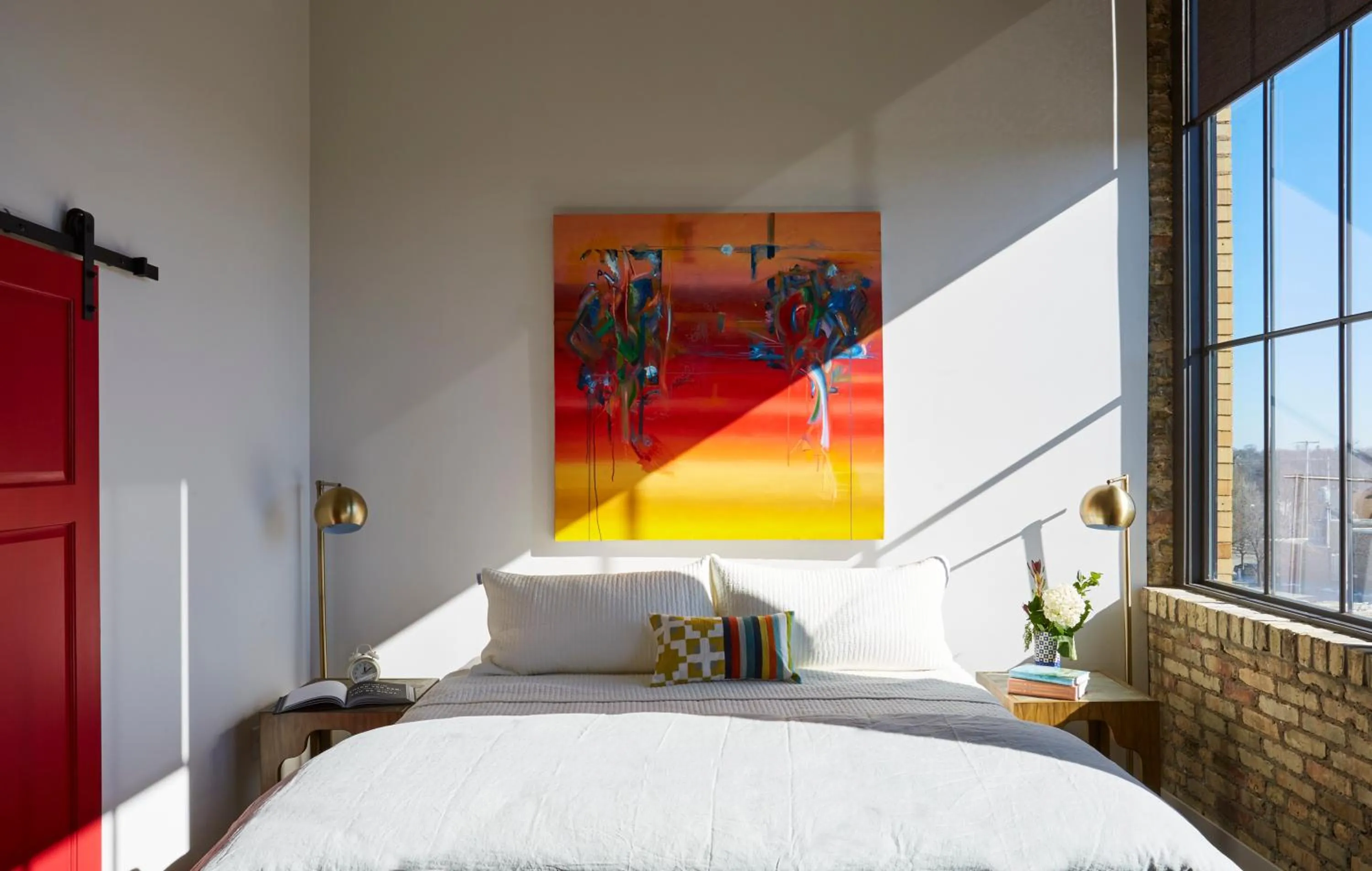 Bed in Kinn Guesthouse Bay View