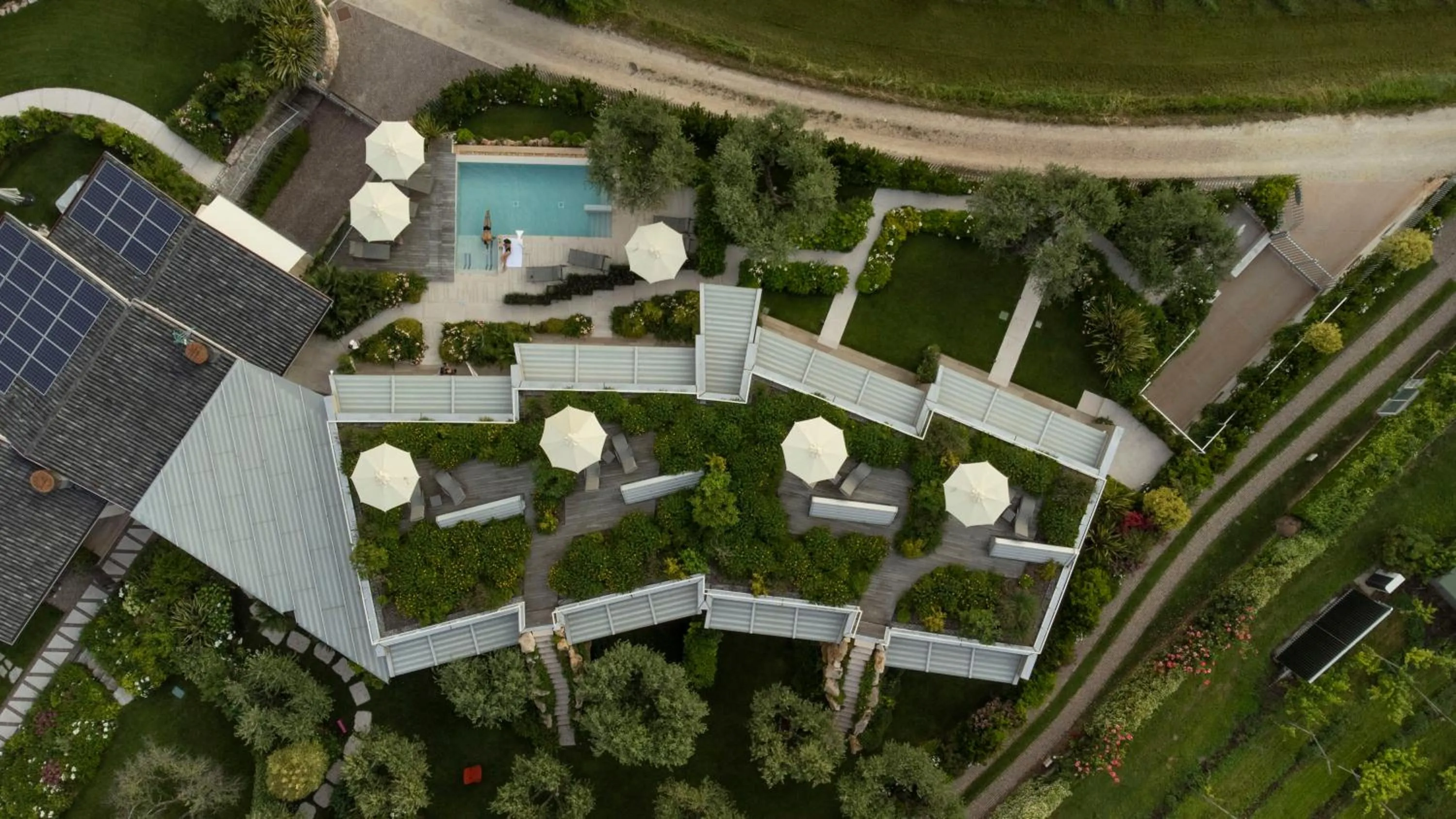 Bird's eye view in San Colombano Suites