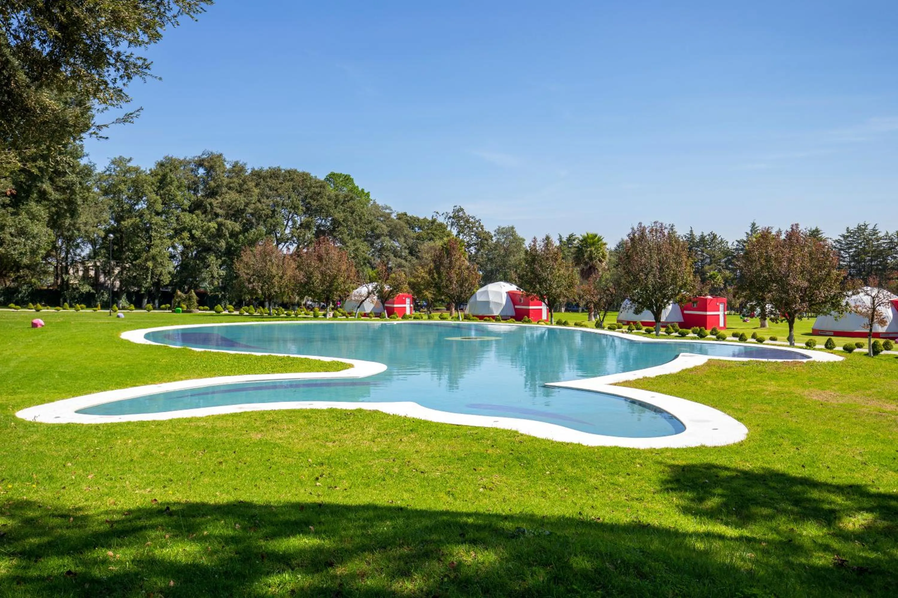 Pool view in Hotel & Glamping Huasca Sierra Verde