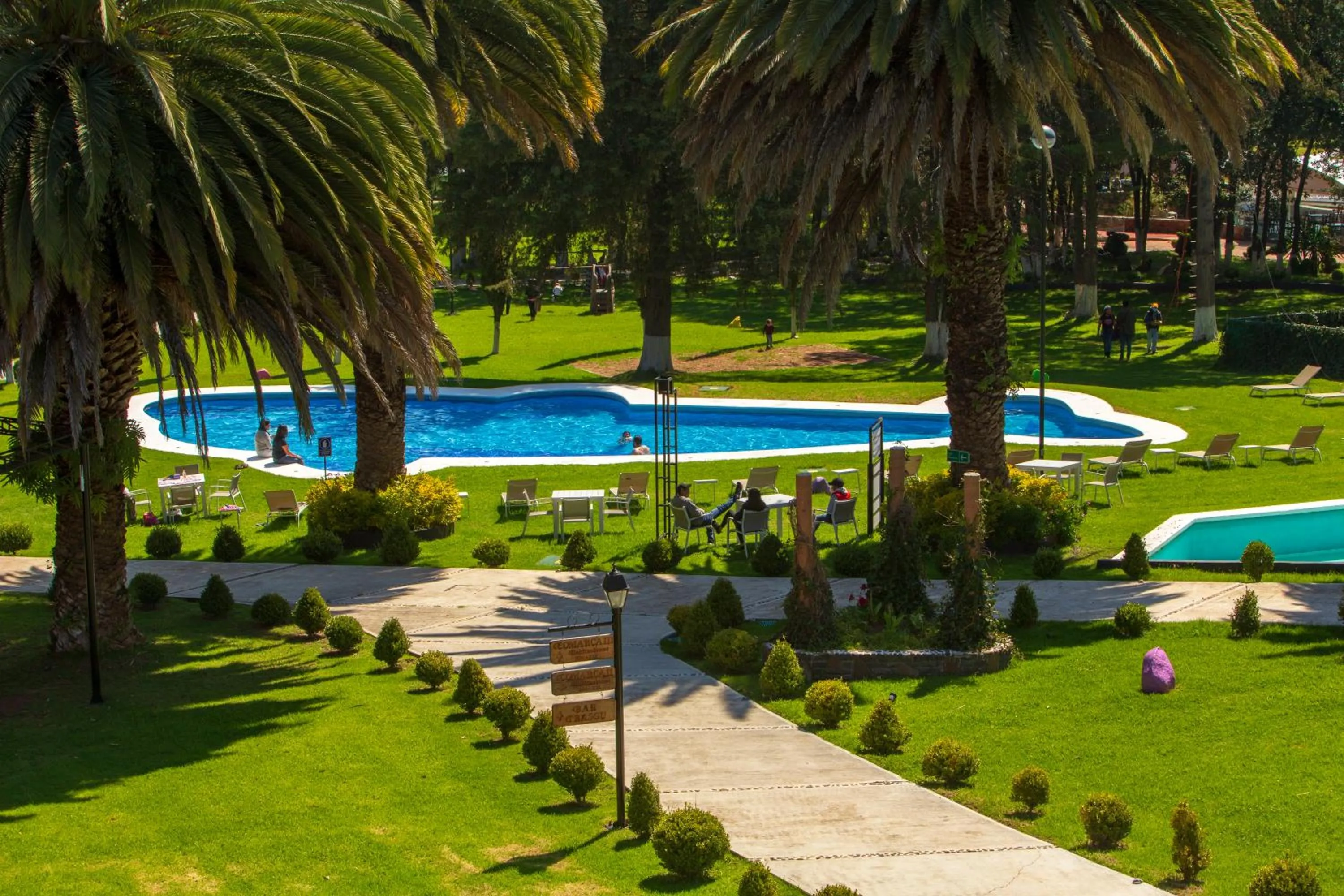 Pool view in Hotel & Glamping Huasca Sierra Verde
