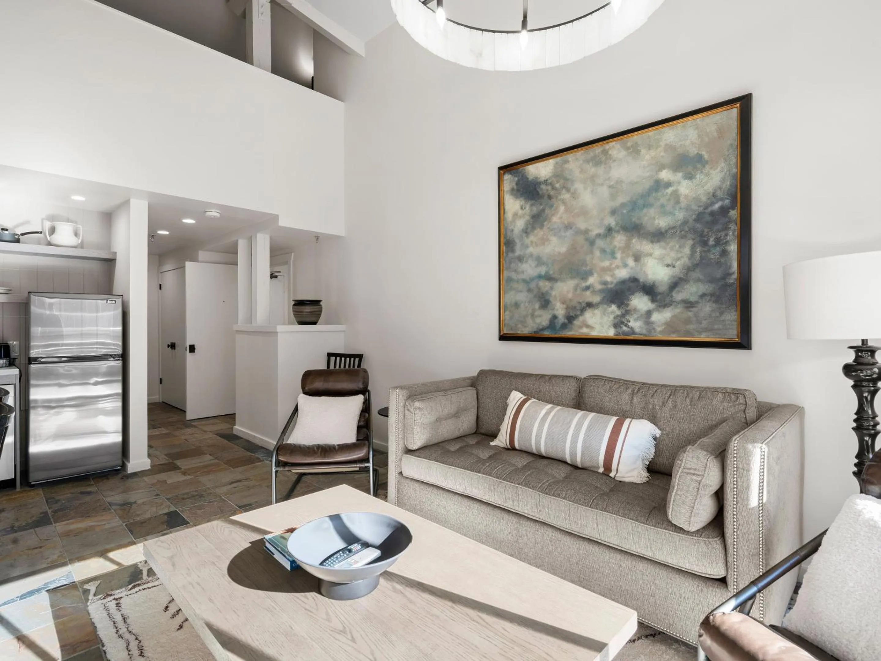 Seating area in The Lodge at the Mountain Village by All Seasons Resort Lodging