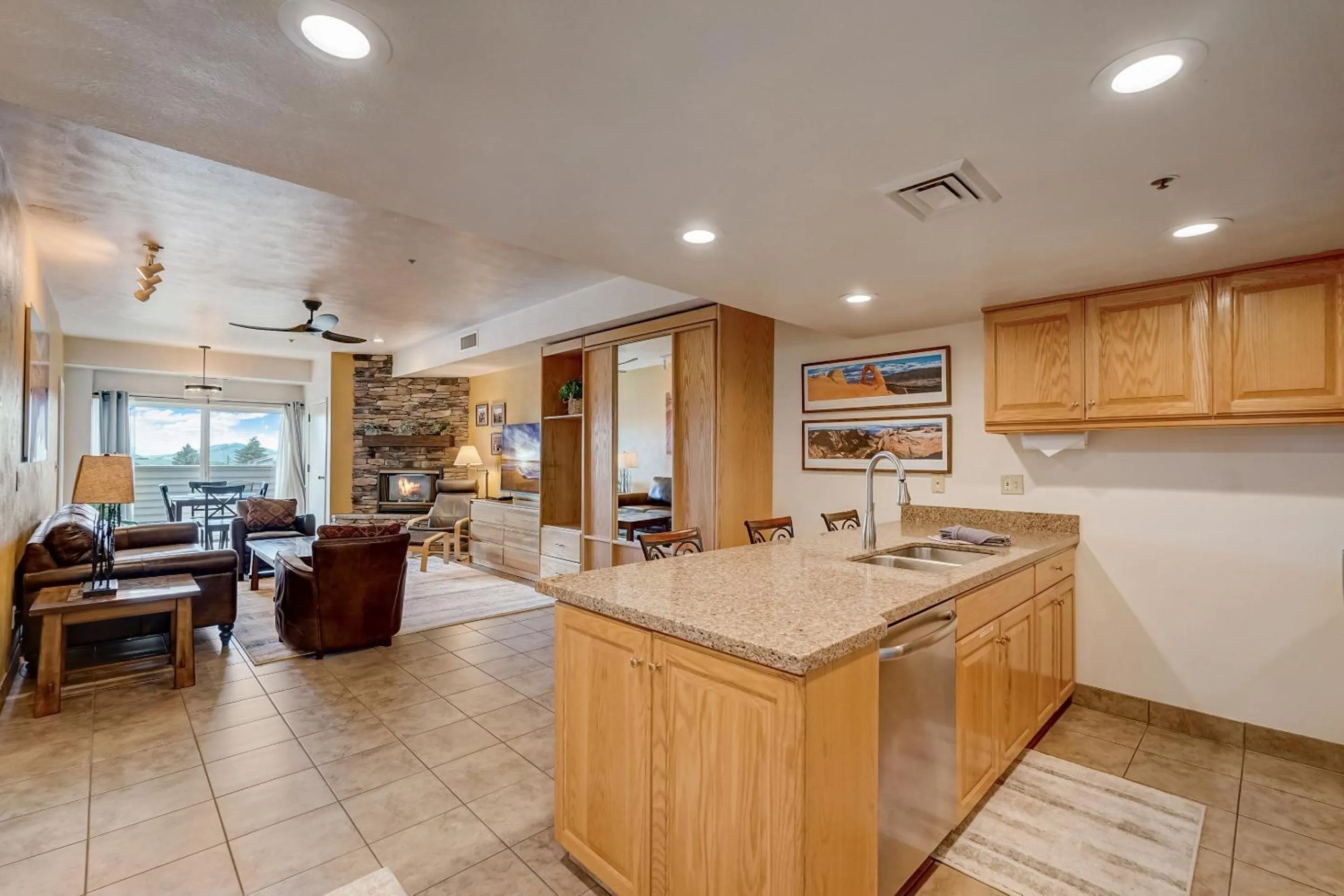 Living room in The Lodge at the Mountain Village by All Seasons Resort Lodging