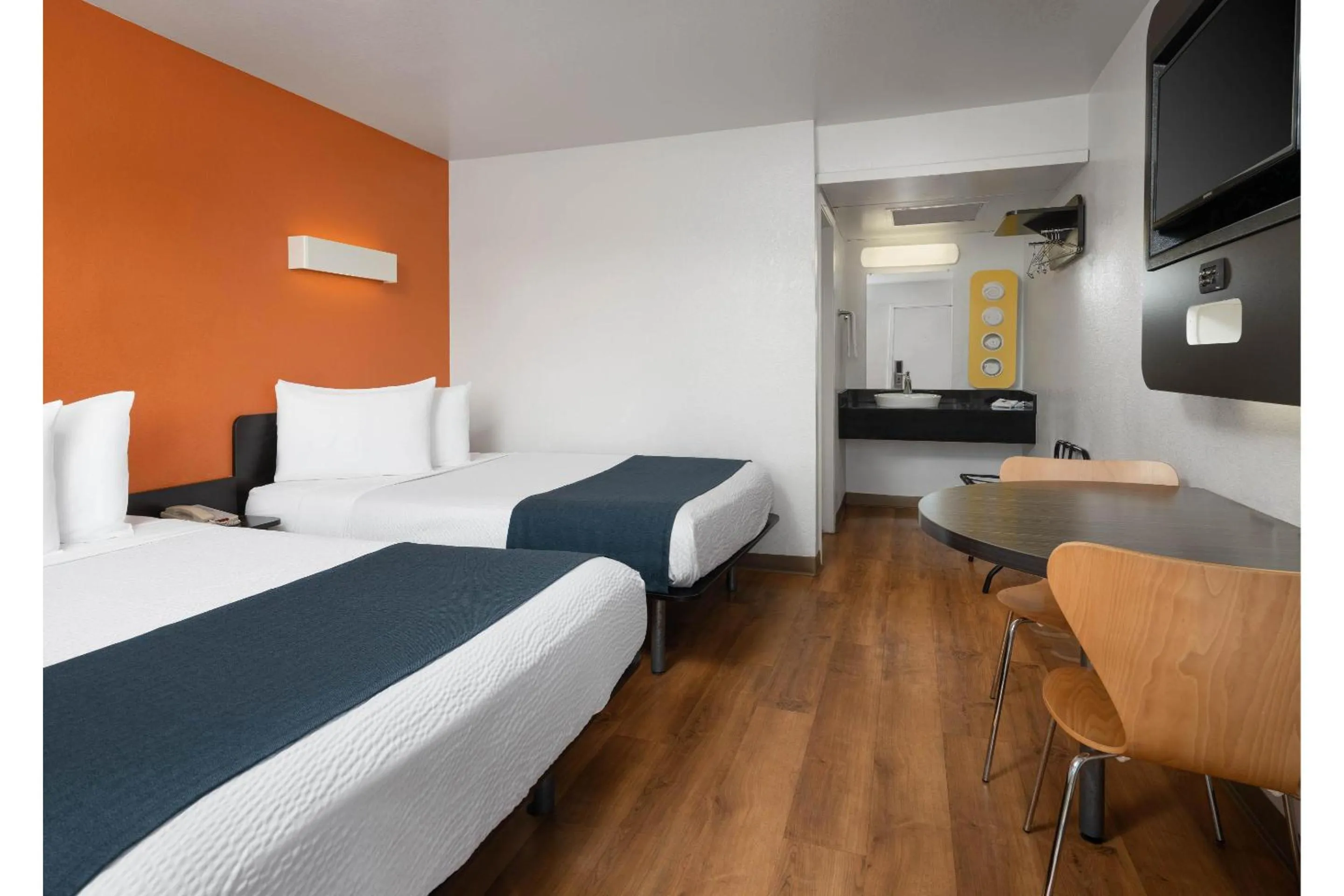 Bed in Motel 6-Green Bay, WI - Lambeau