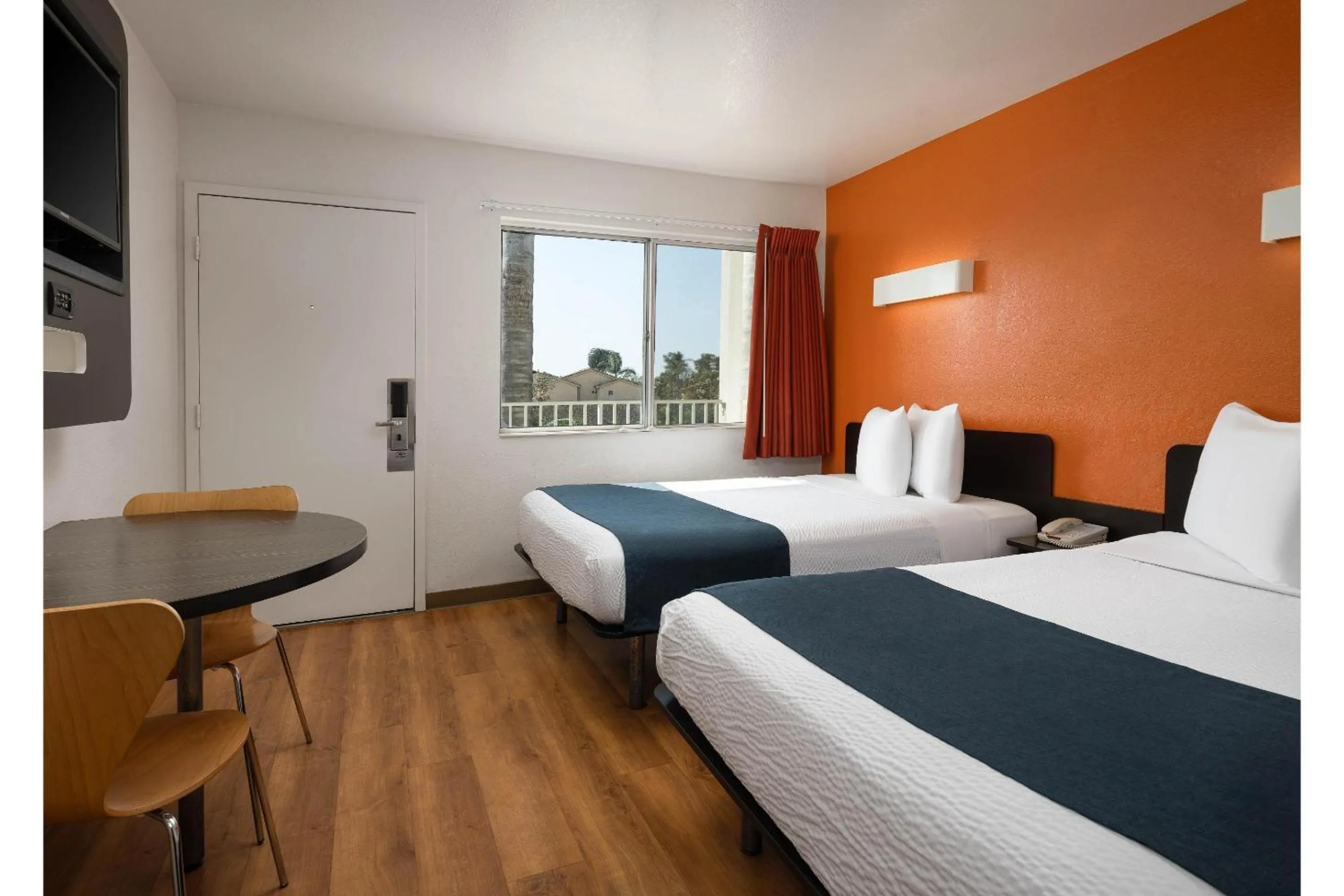 Bed in Motel 6-Green Bay, WI - Lambeau