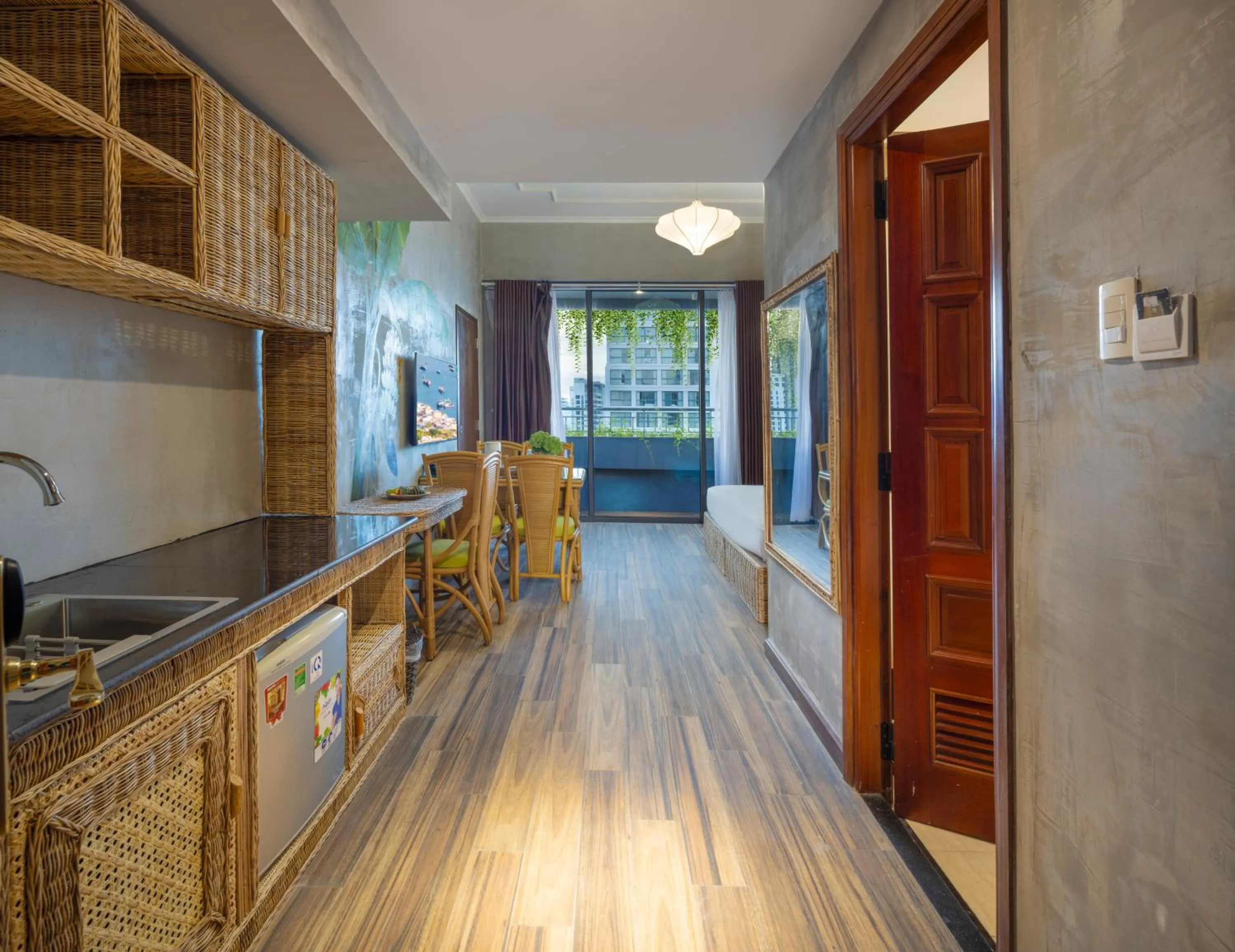 Kitchen or kitchenette in MissBamboo Hotel Nha Trang