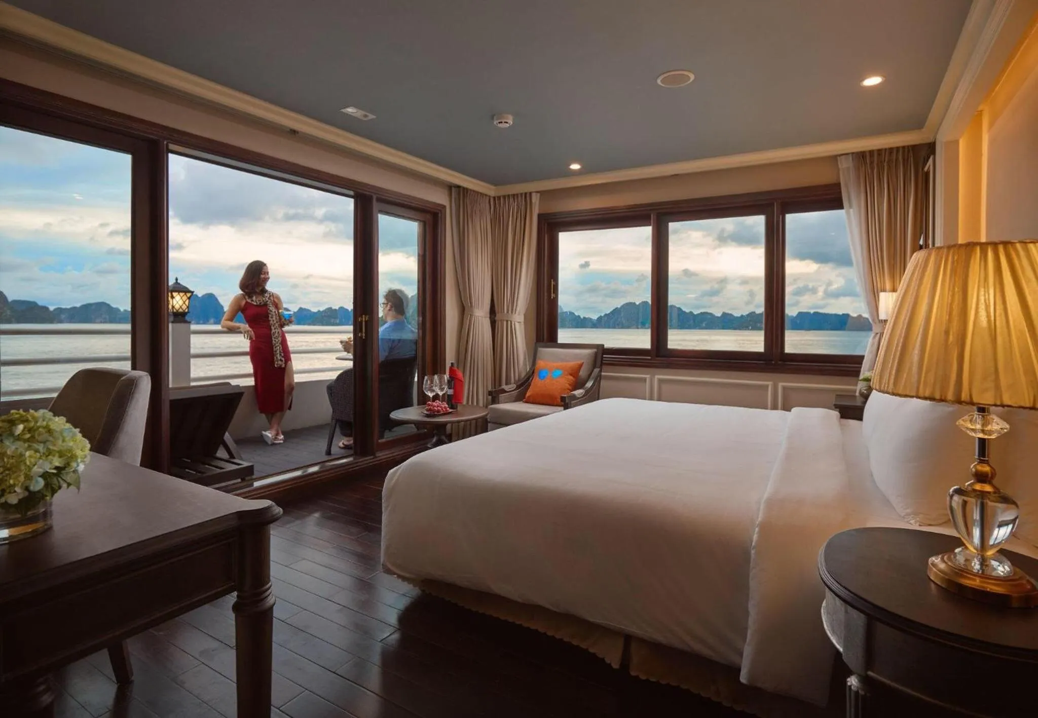 Bed in Halong Athena Cruise