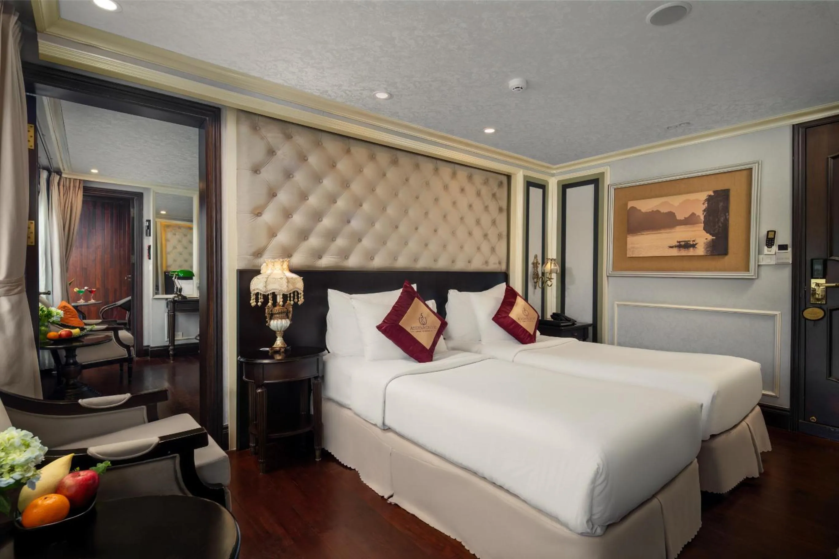 Bedroom, Bed in Halong Athena Cruise