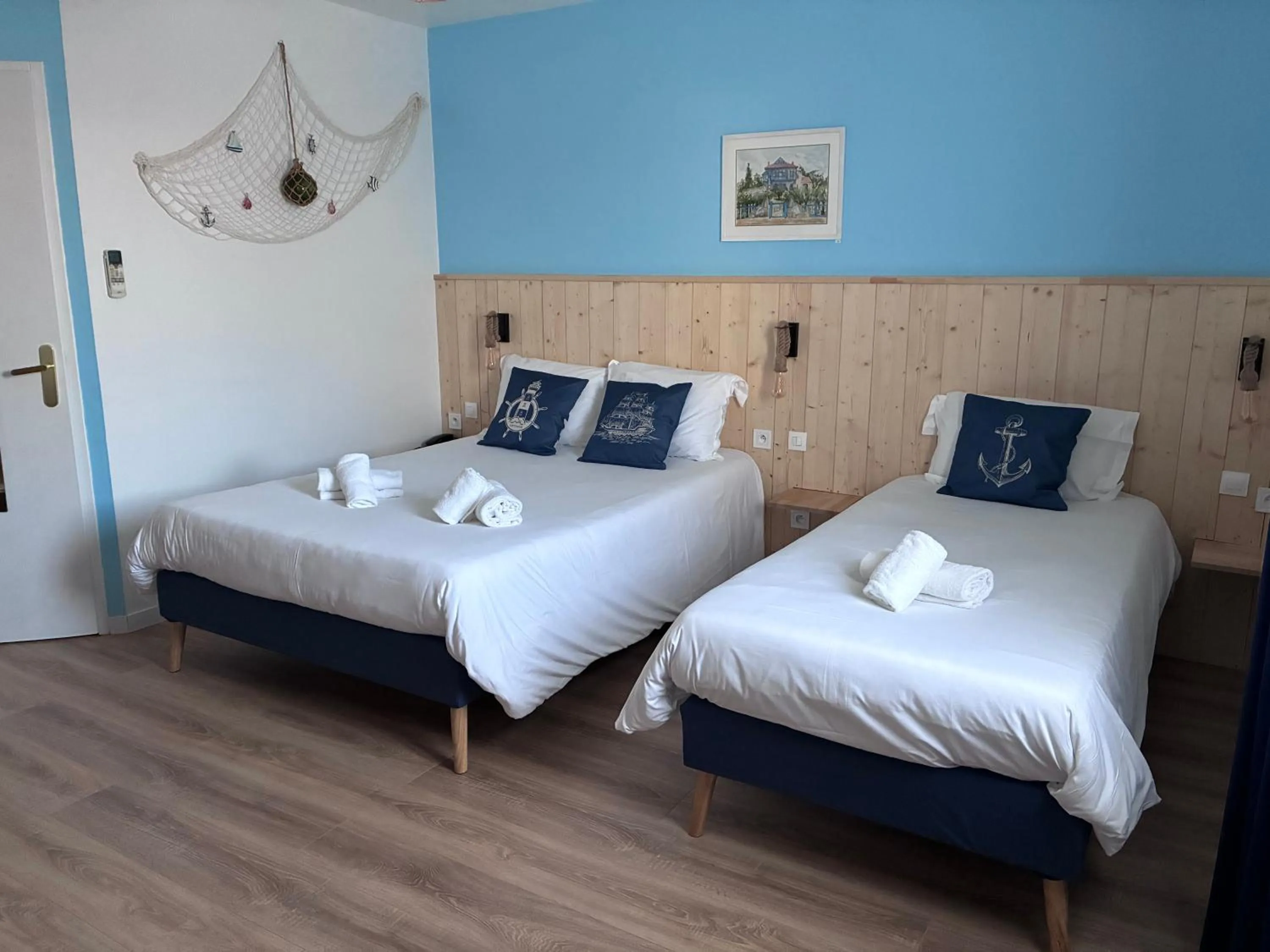 Bed in Hotel Marjolaine