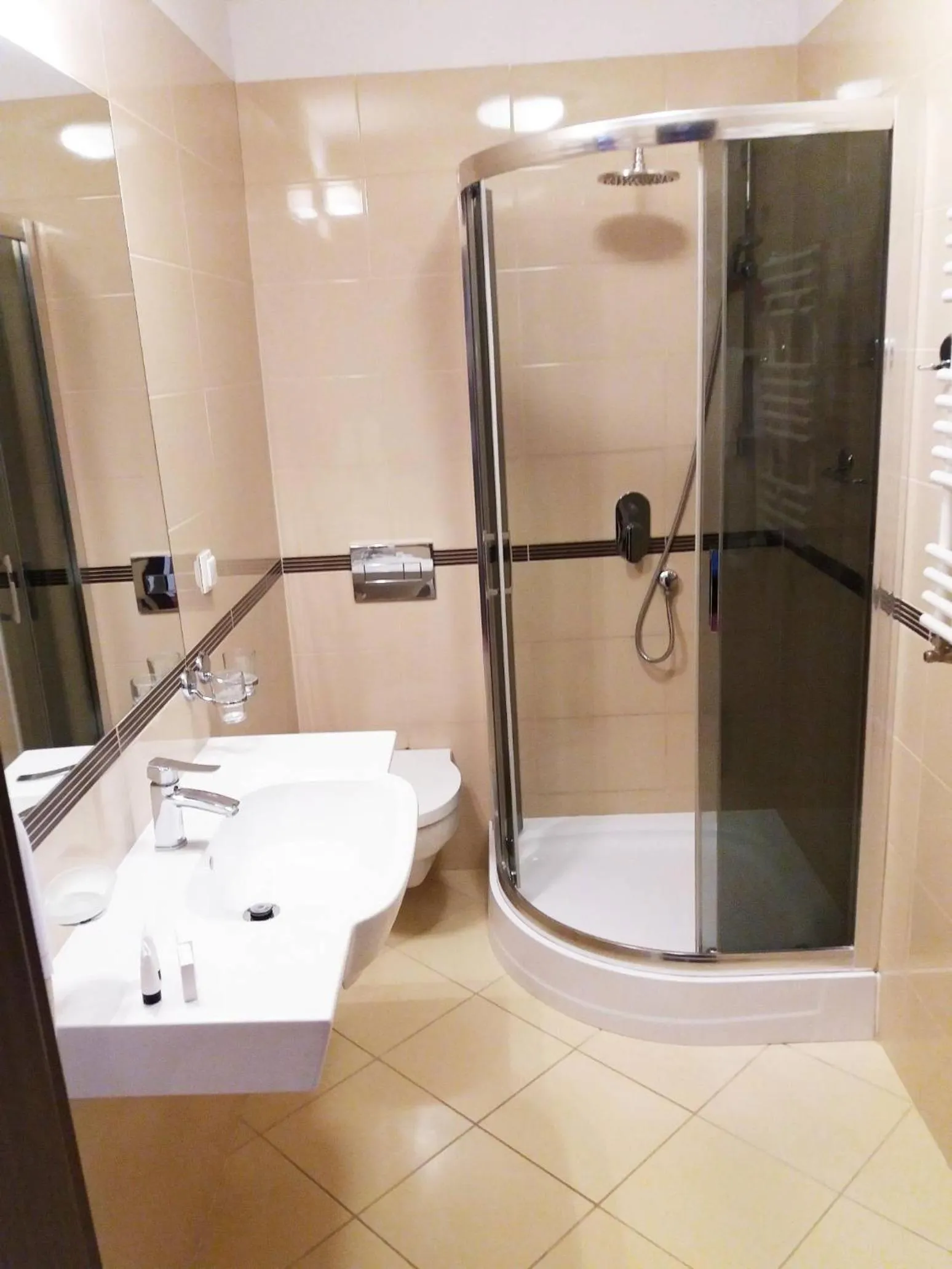 Shower in Hotel Zamek Królewski w Rydzynie