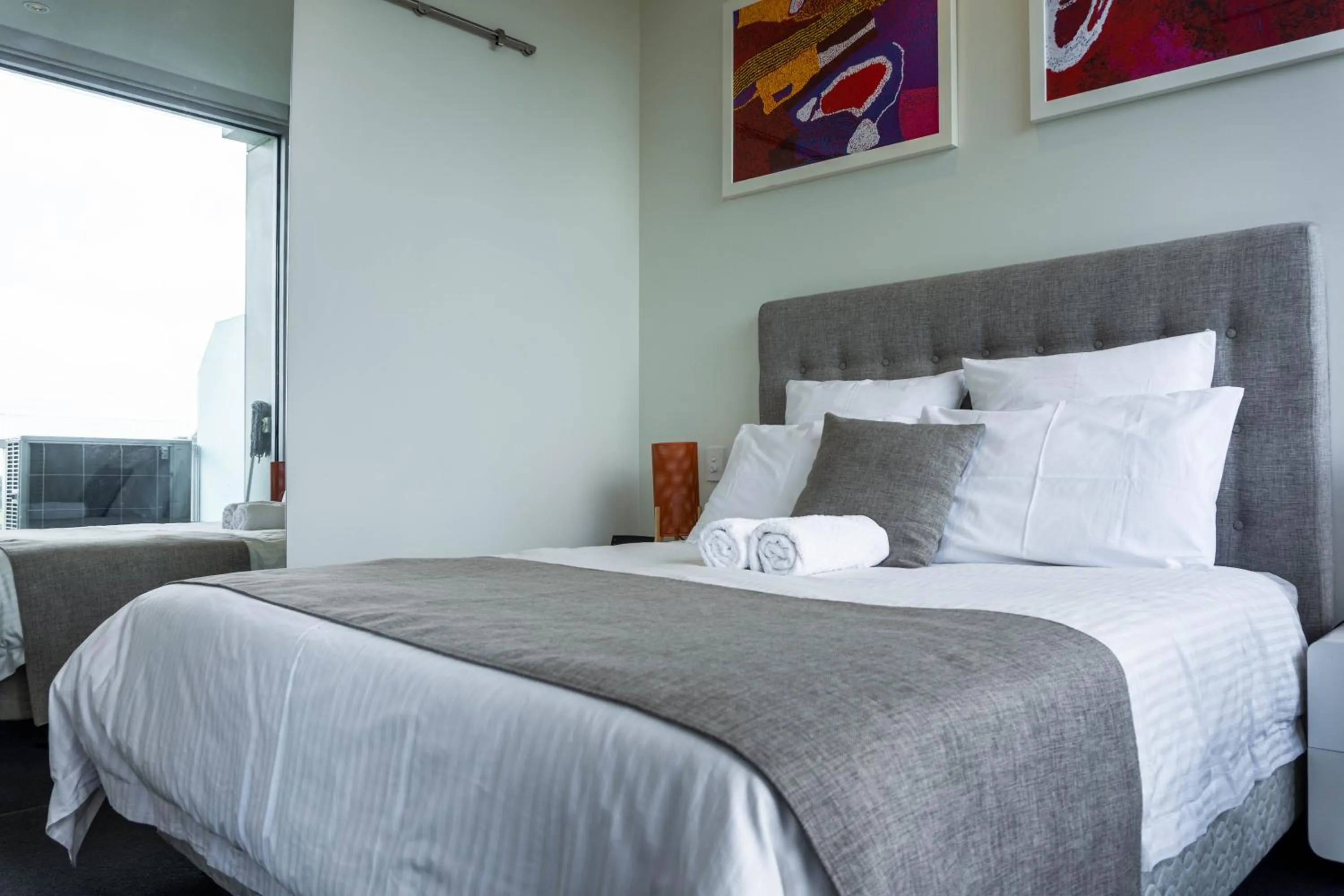 Bed in Tasha's Apartments on Warwick