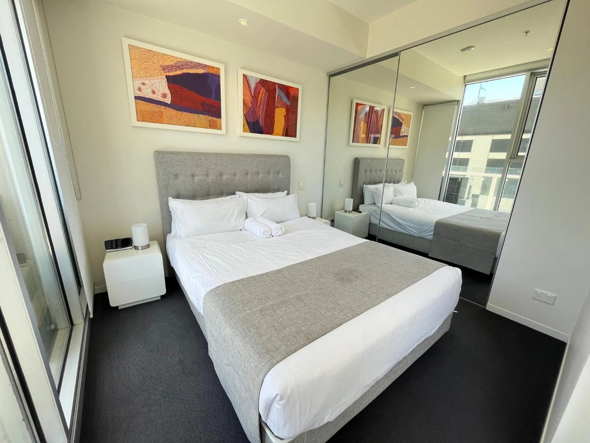 Bed in Tasha's Apartments on Warwick