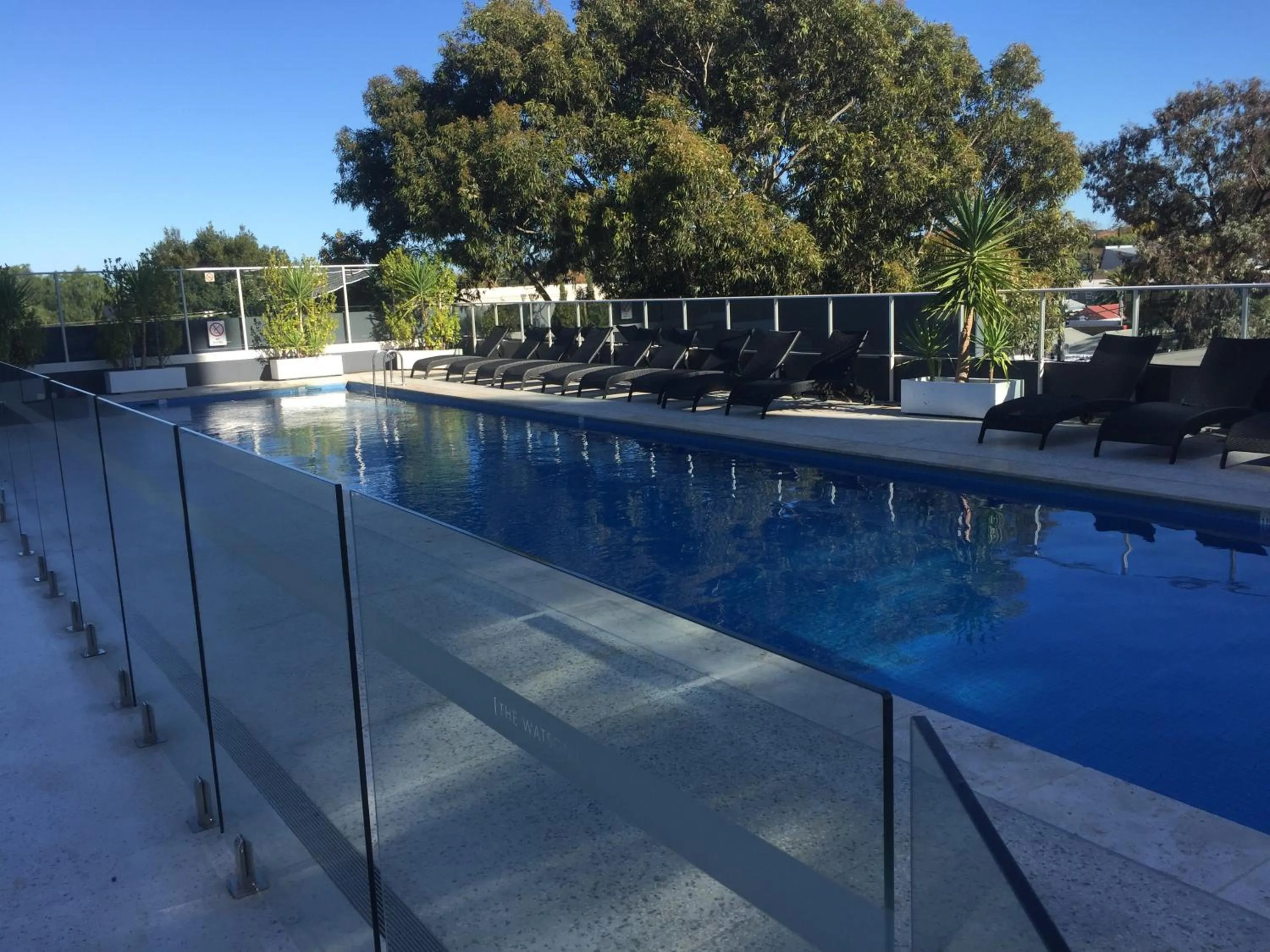 Swimming pool in Tasha's Apartments on Warwick
