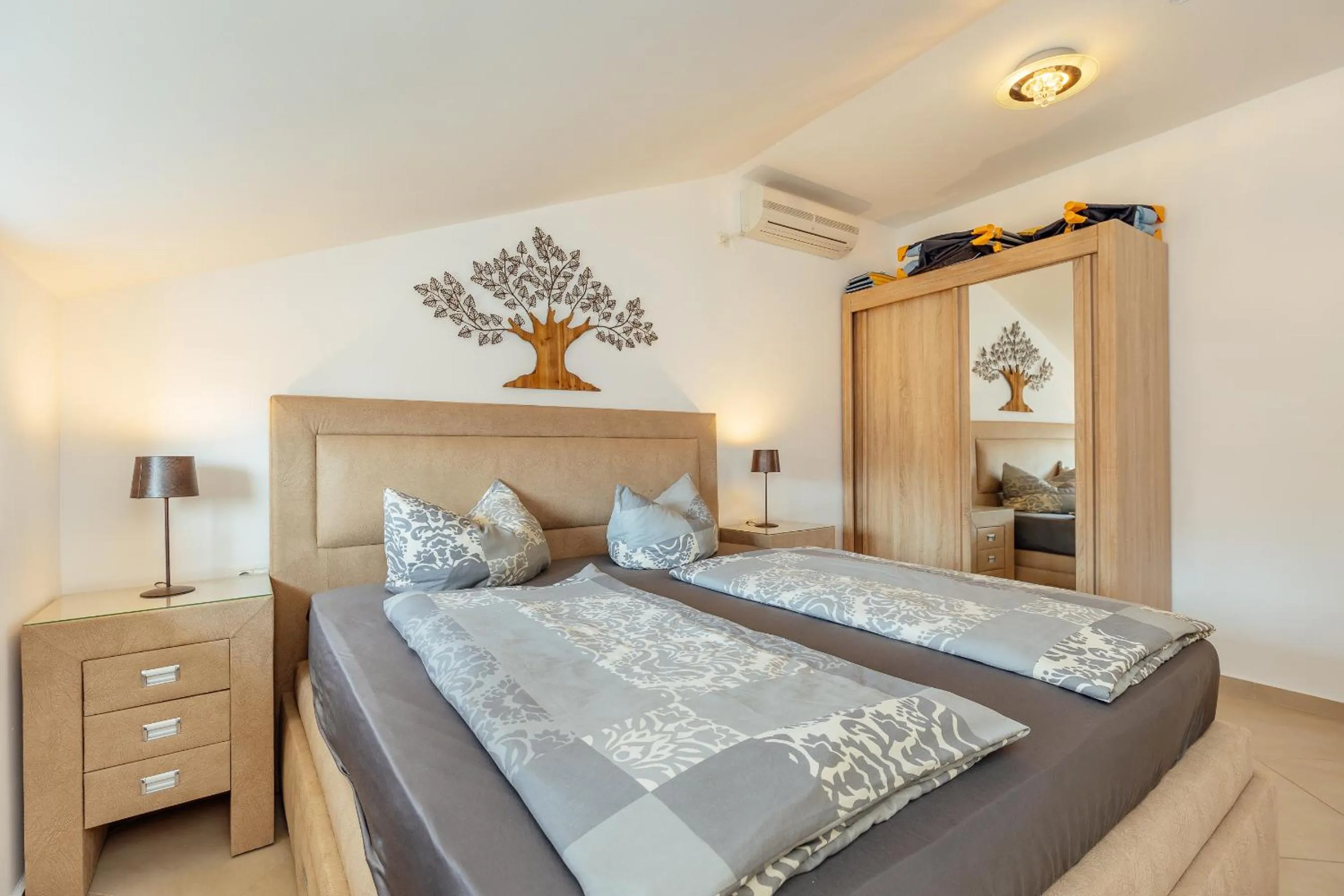 Bedroom, Bed in Apartment Penthouse Savina