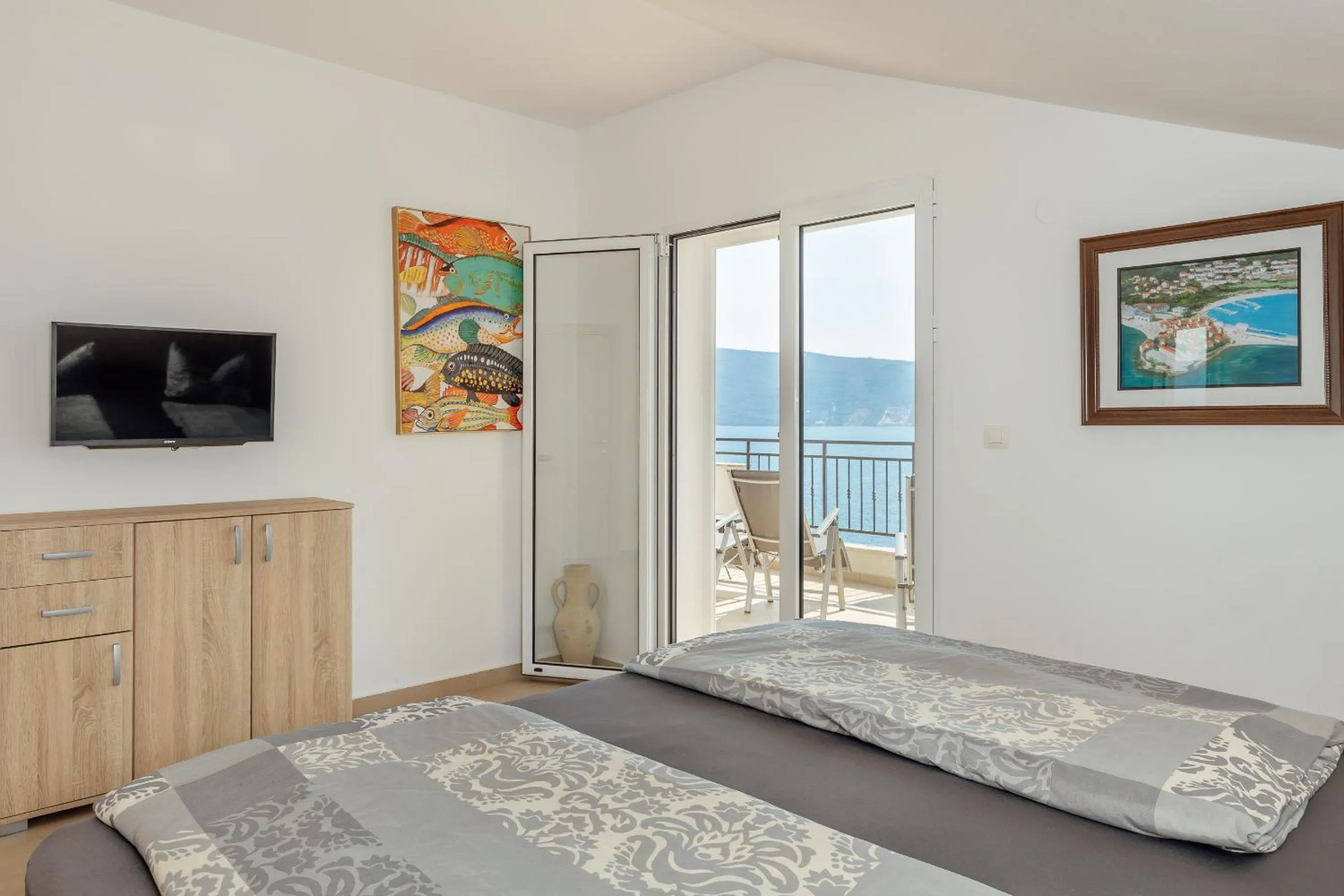 Bedroom, Bed in Apartment Penthouse Savina