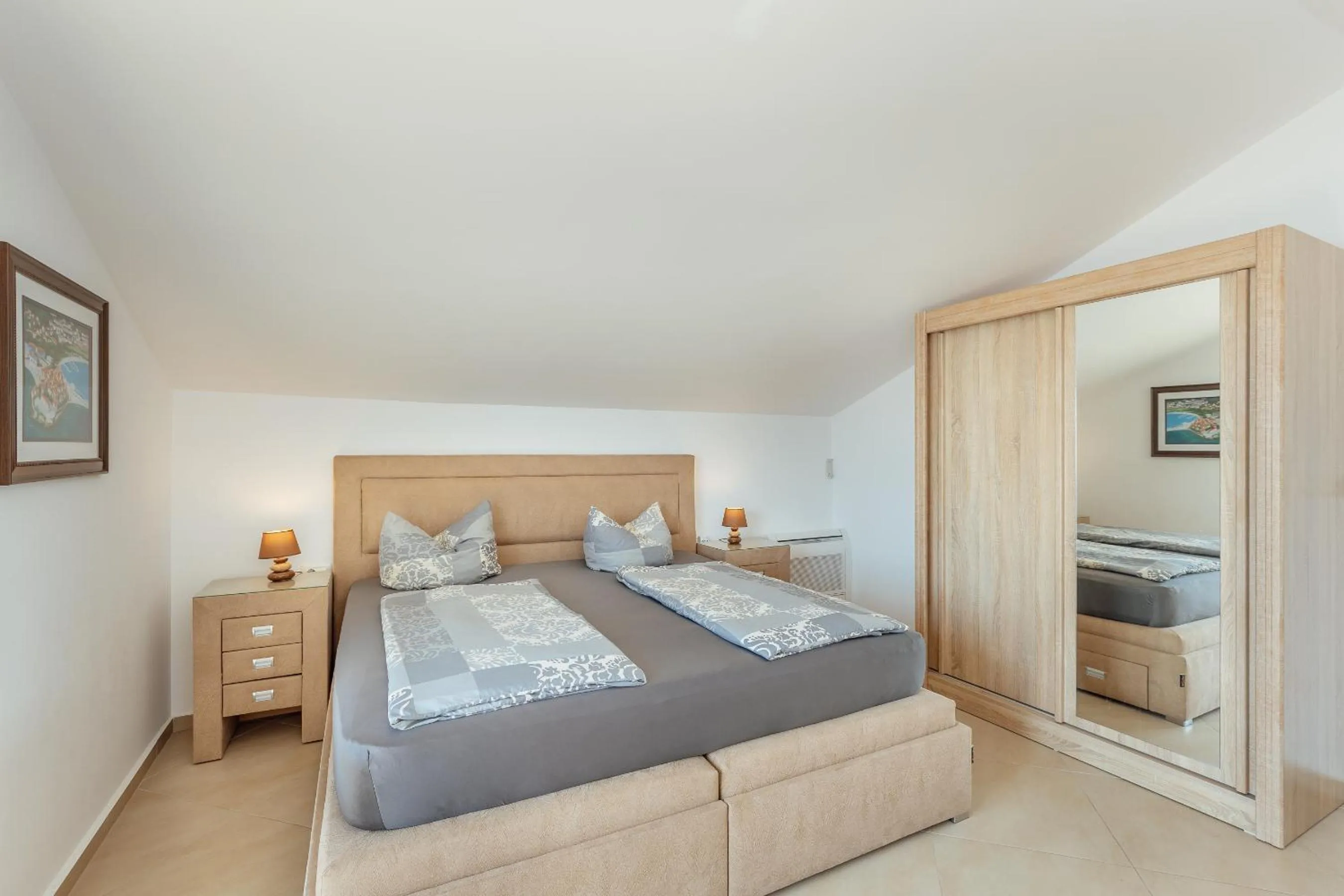 Bedroom, Bed in Apartment Penthouse Savina